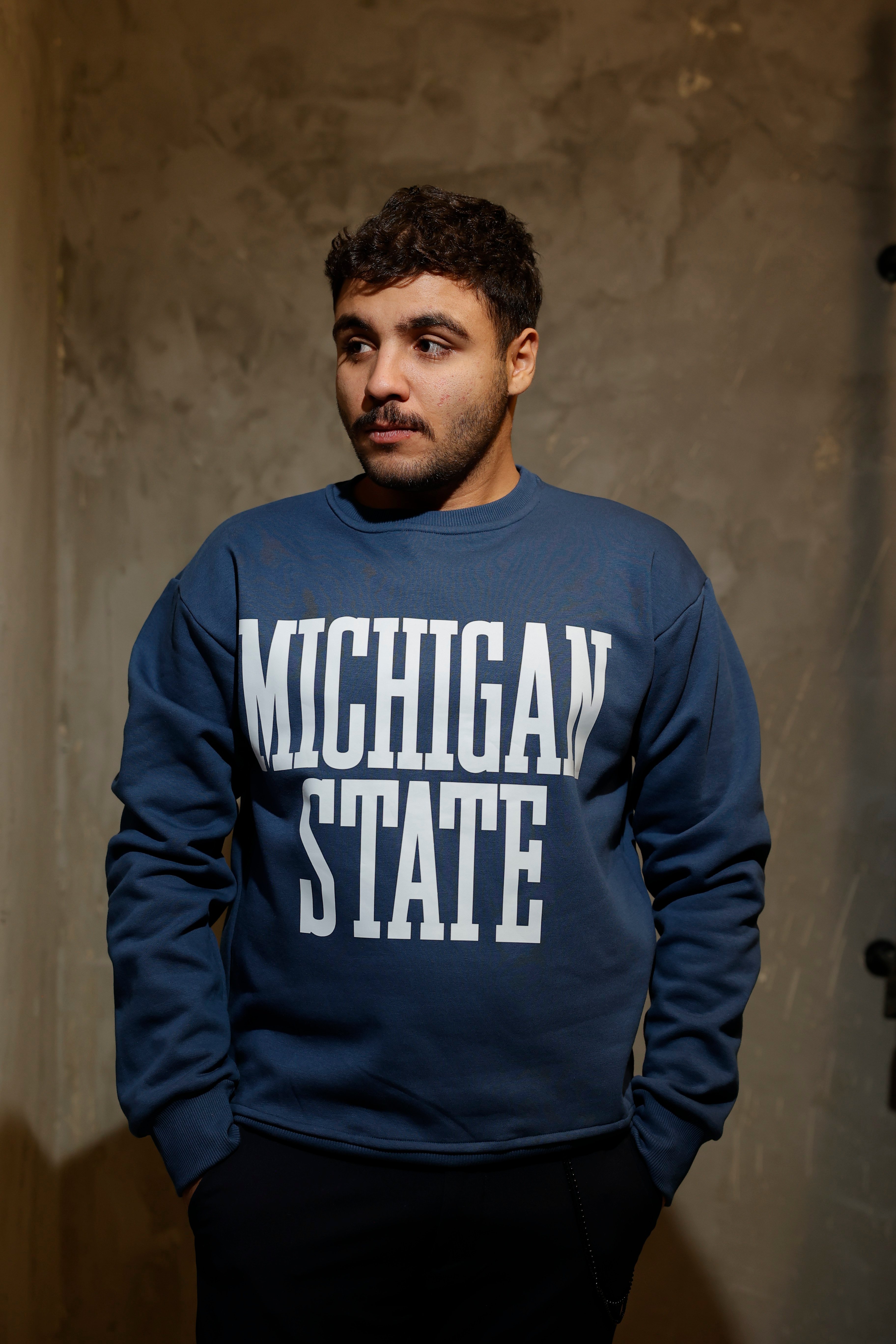 MICHIGAN STATE Mavi  Oversize Sweatshirt