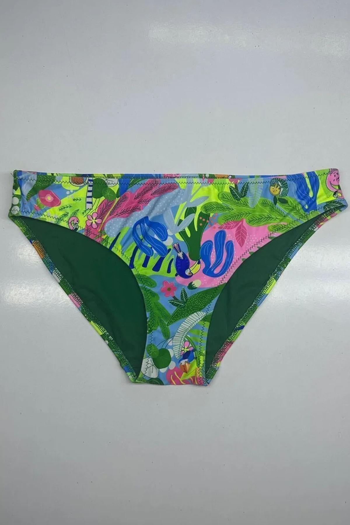 Kadın Renkli Desenli Bikini Altı