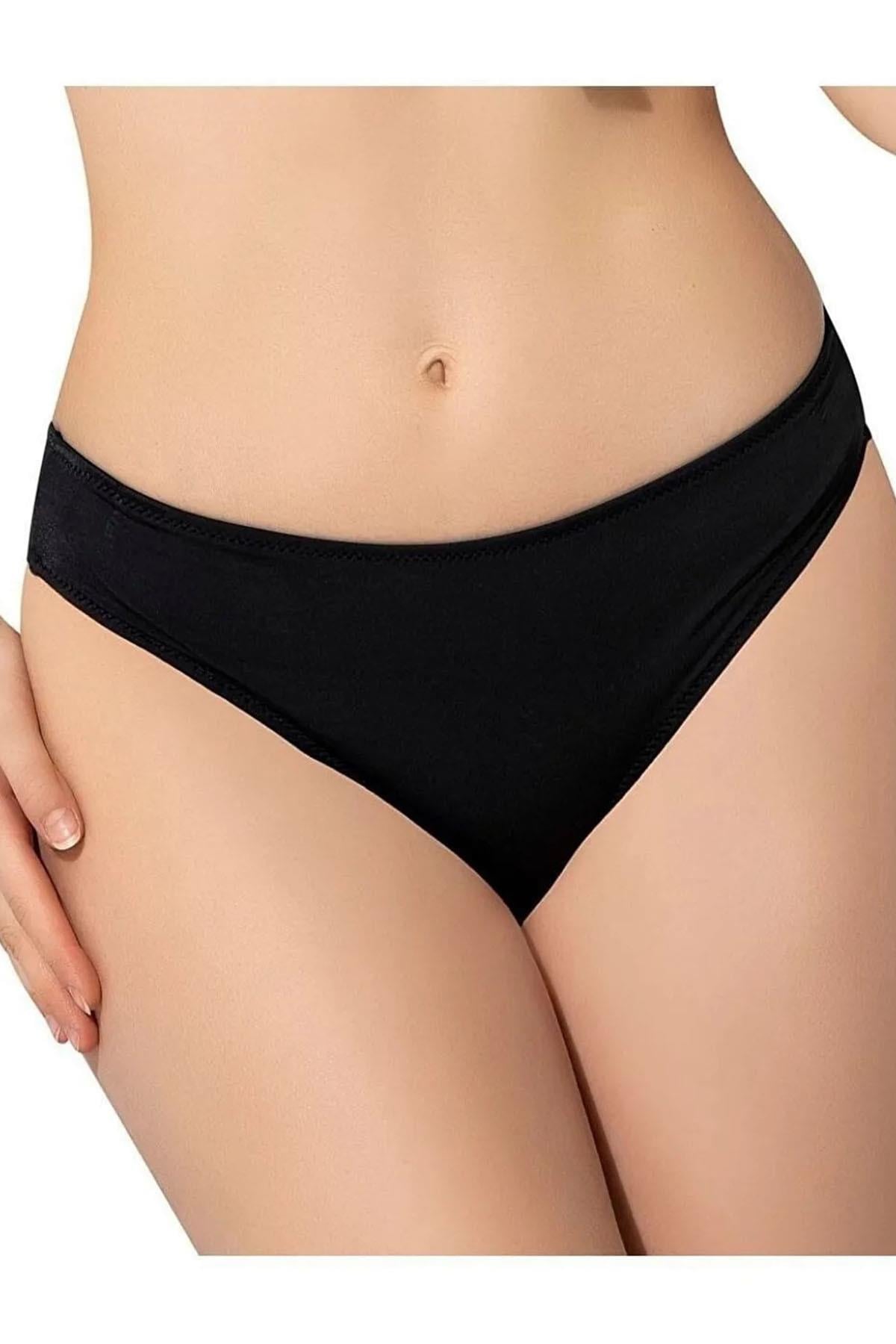 Kadın Siyah Slip Düz Renk Bikini Altı