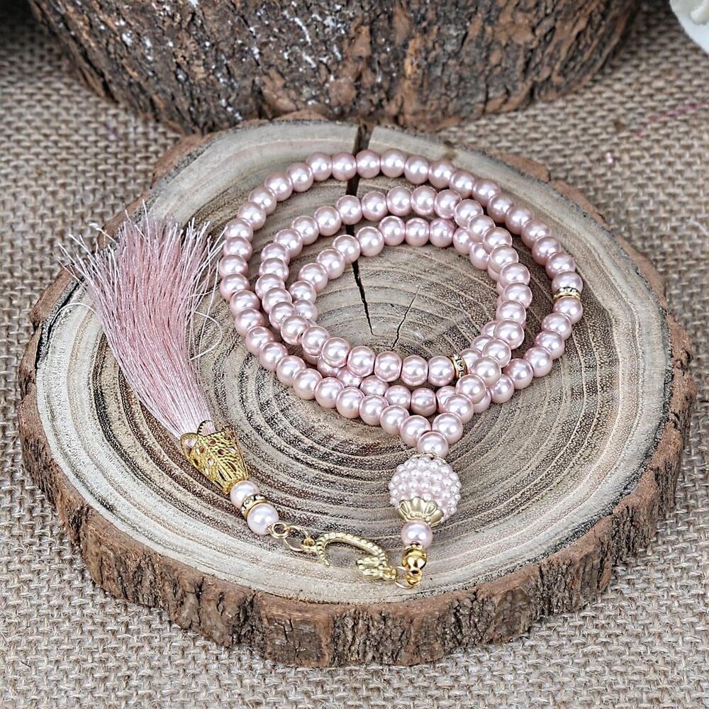 10 Adet İnci Tesbih Pembe