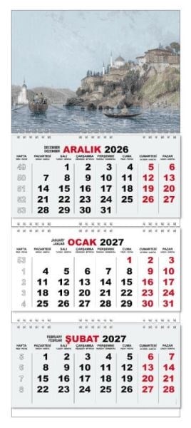 2027 Gemici Duvar Takvimi - Sandal Sefası