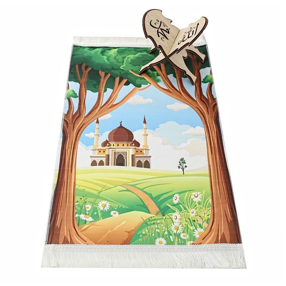 Çocuk Seccadesi Ağaç- Kahve 82×45 cm 110 gr - Tesbih Hediyeli