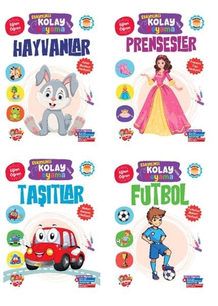 Etkinlikli Kolay Boyama Serisi (4 Kitap)