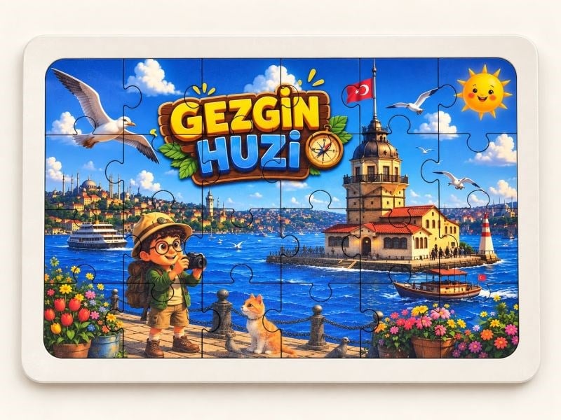 Gezgin Huzi - 24 Parça Ahşap Puzzle