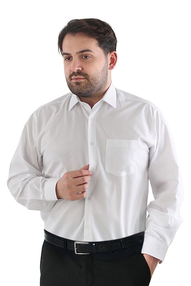 Klasik Elegant Beyaz Gömlek Uzun Kollu