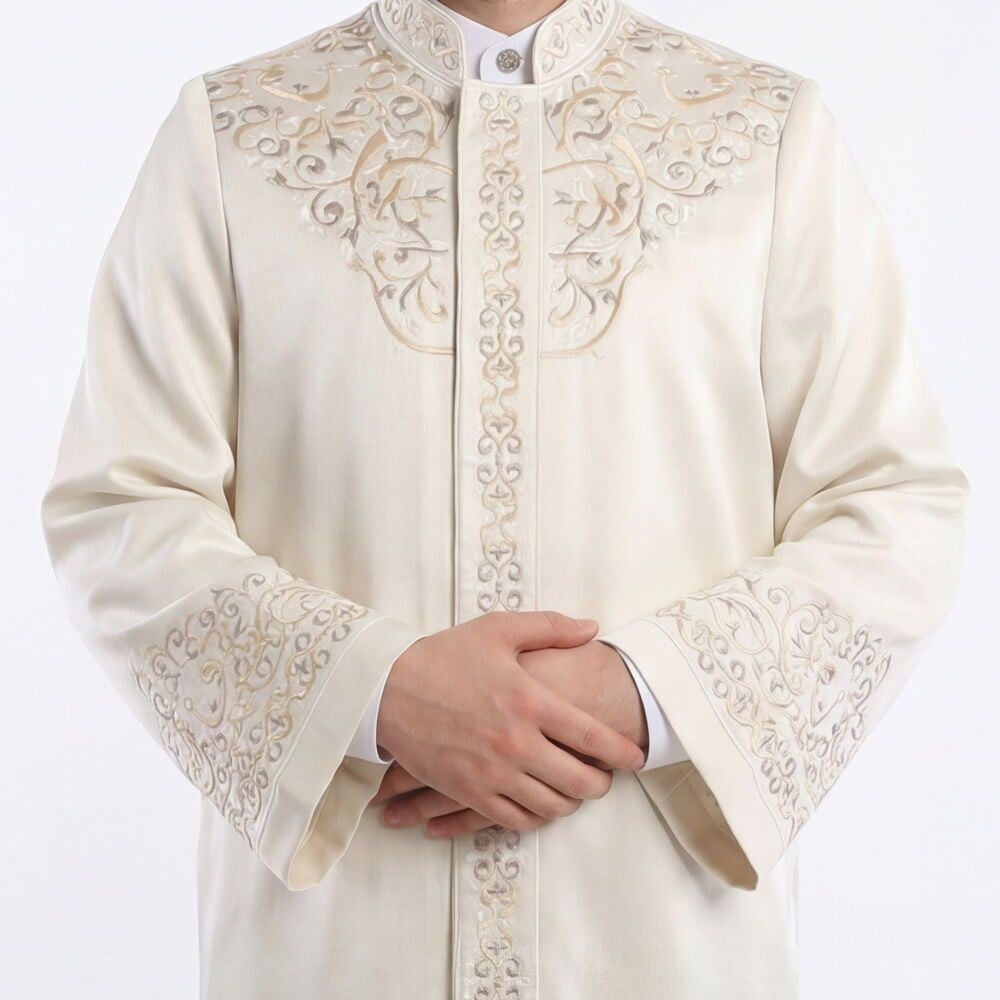 Lüks Nevevi İmam Cübbesi - Krem