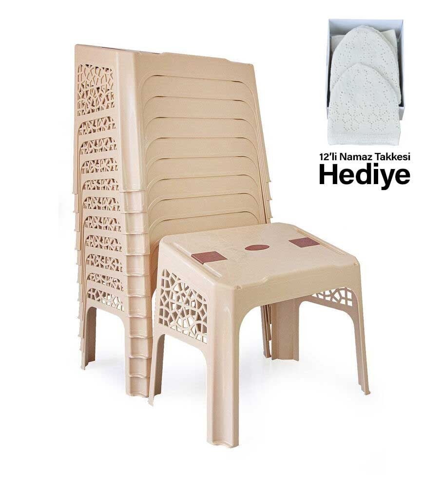 Plastik Rahle Mevlevi Model 12 Adet ( 47×31 ) Krem