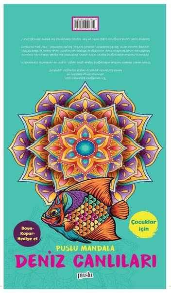 Puslu Mandala - Deniz Canlıları (Boya-Kopar-Hediye Et)