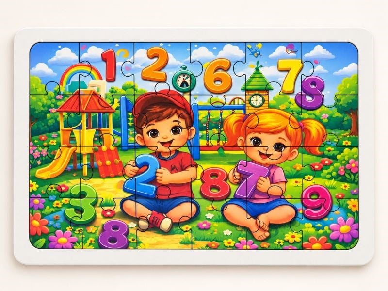 Sayılar - 24 Parça Ahşap Puzzle