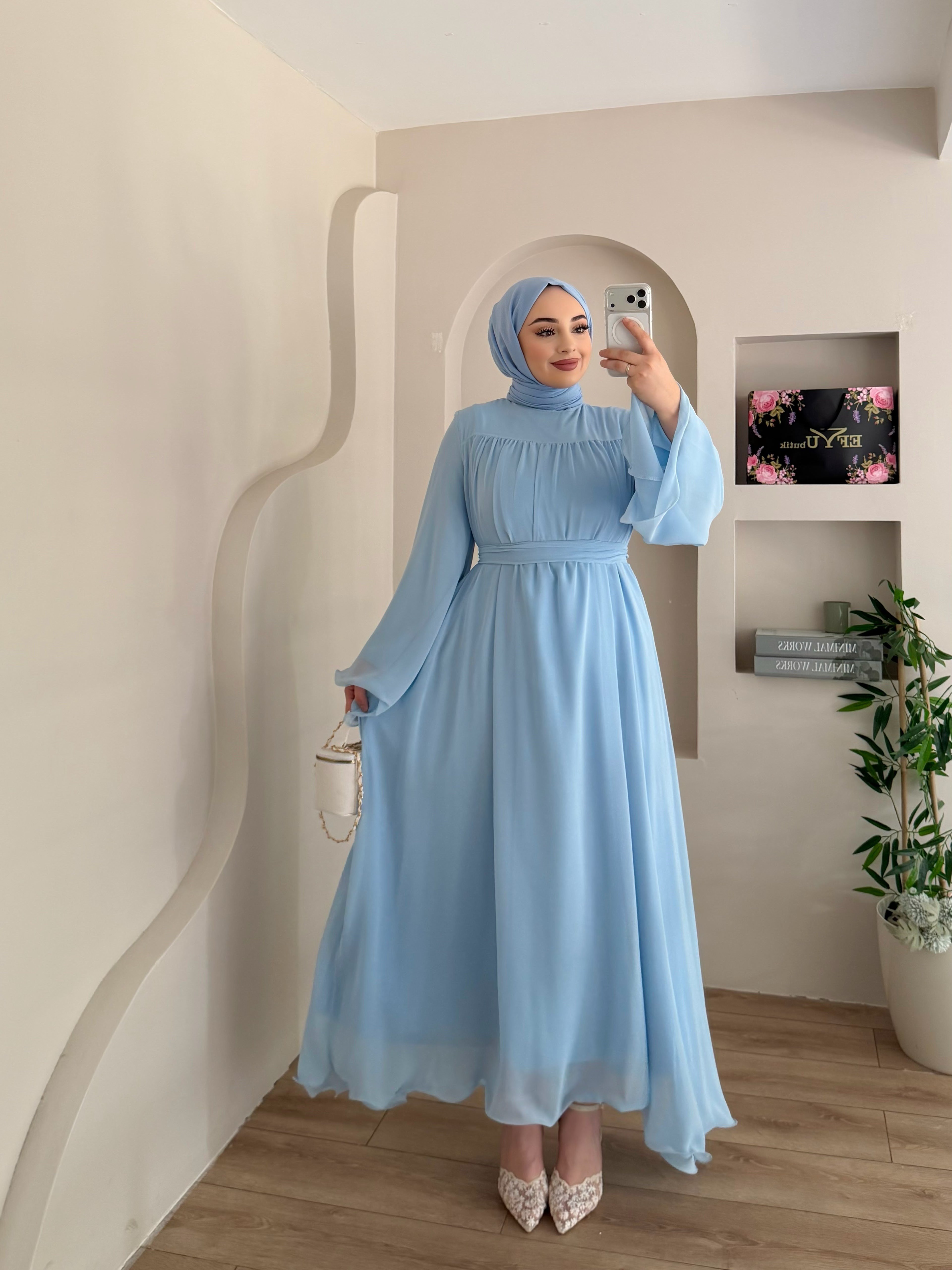 Arvella Dökümlü Elbise