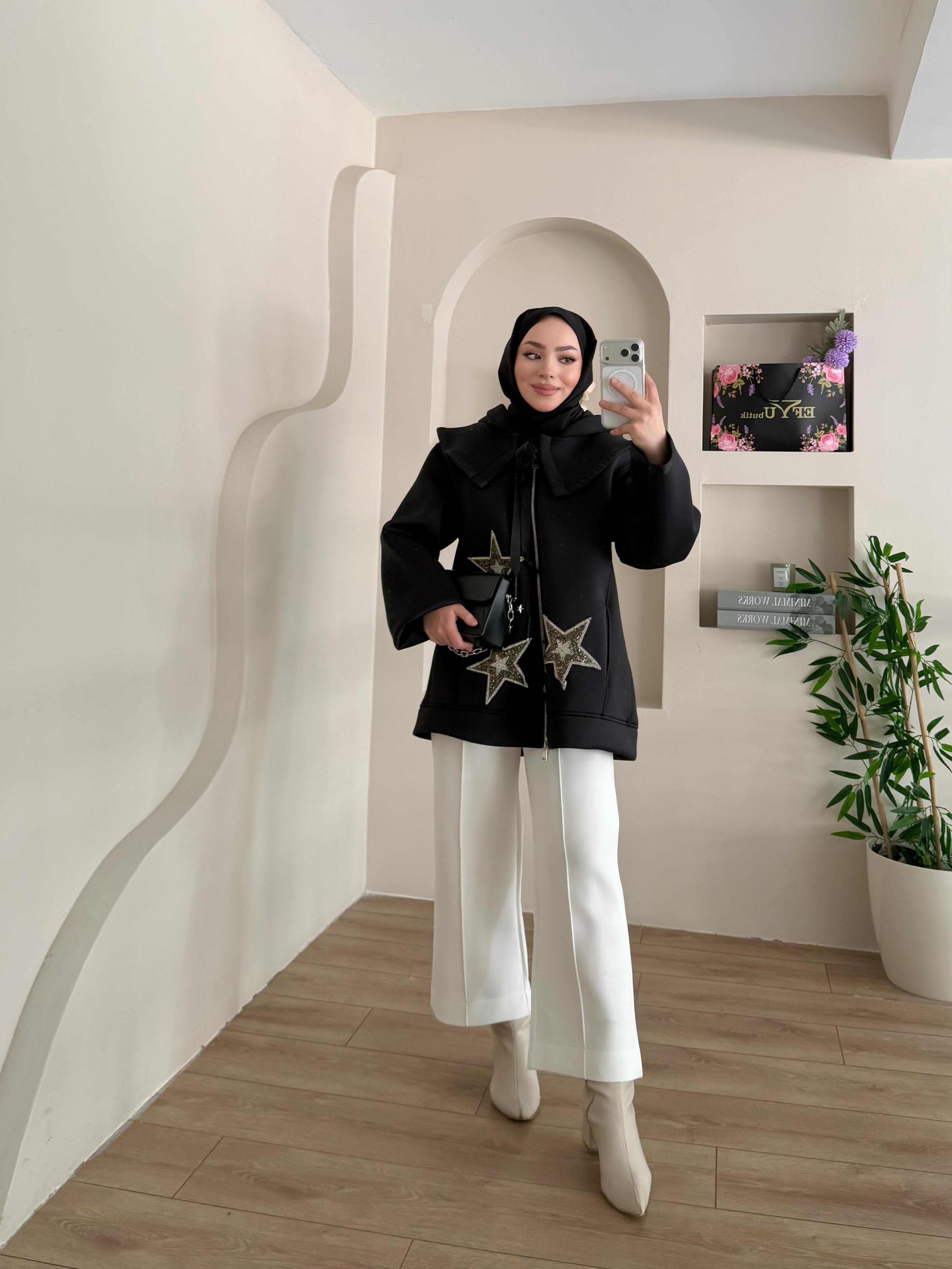 Bebe Yakalı Yıldız Hırka