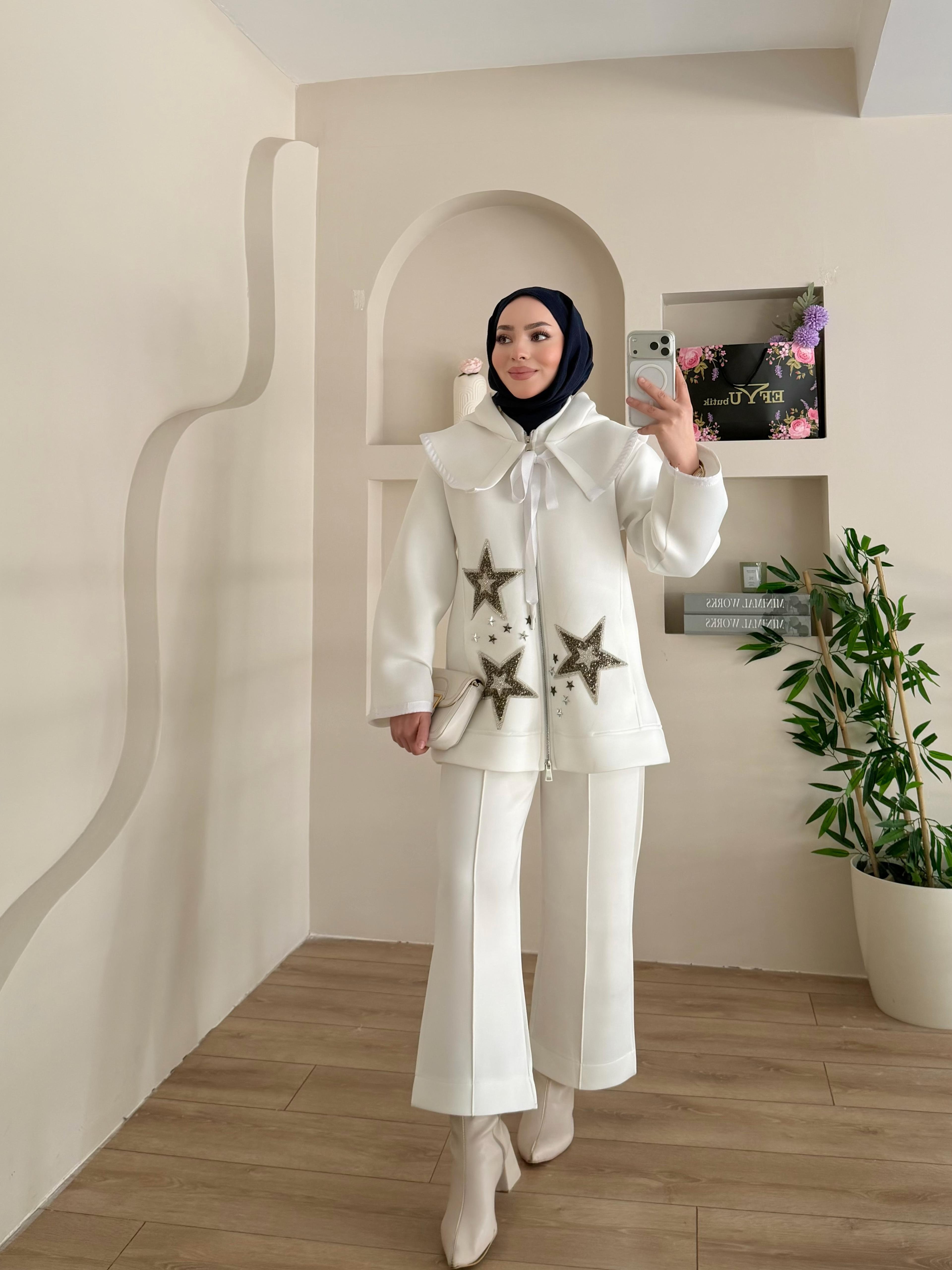 Bebe Yakalı Yıldız Hırka