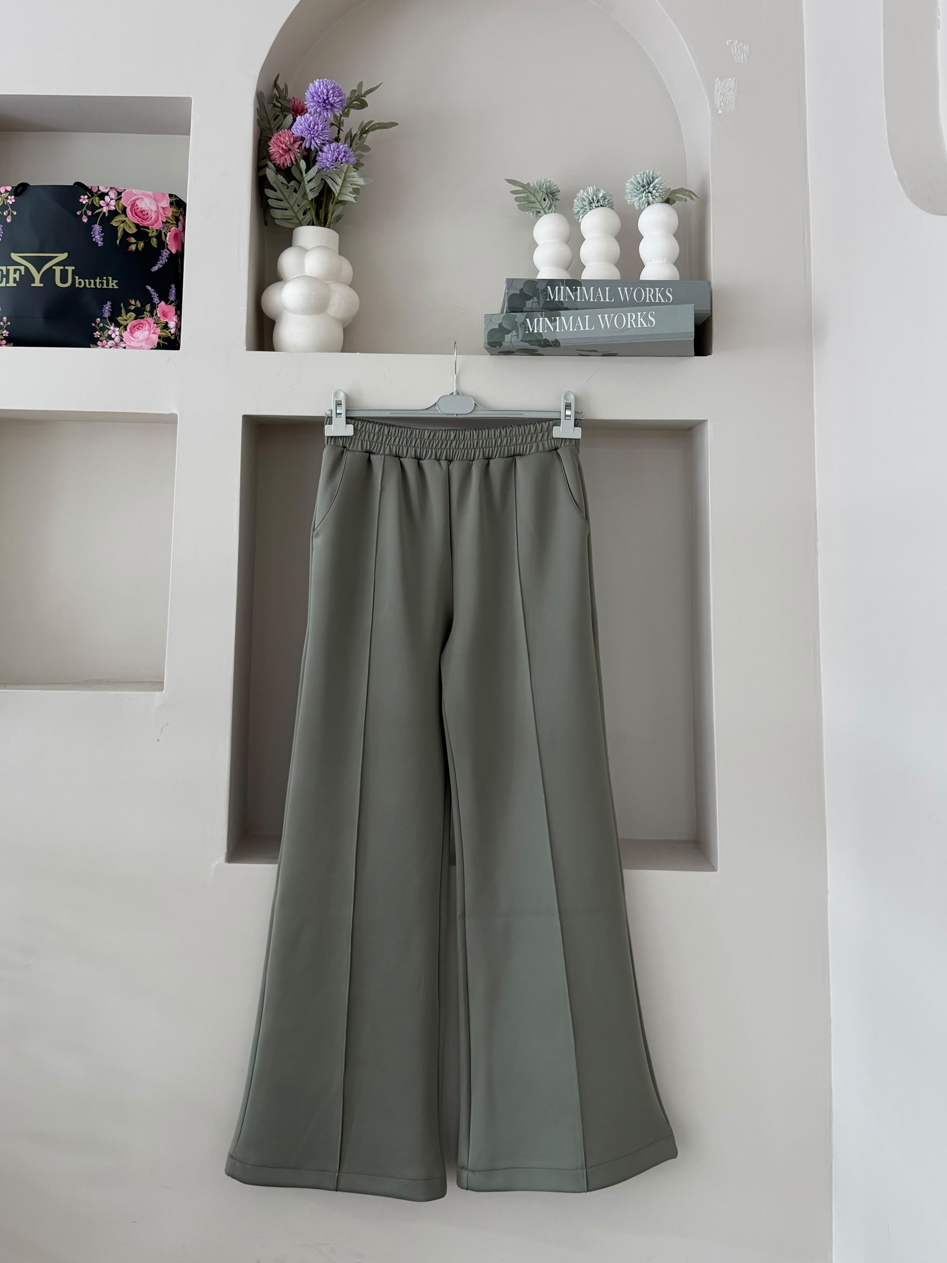 Beli Lastikli Scuba Pantalon