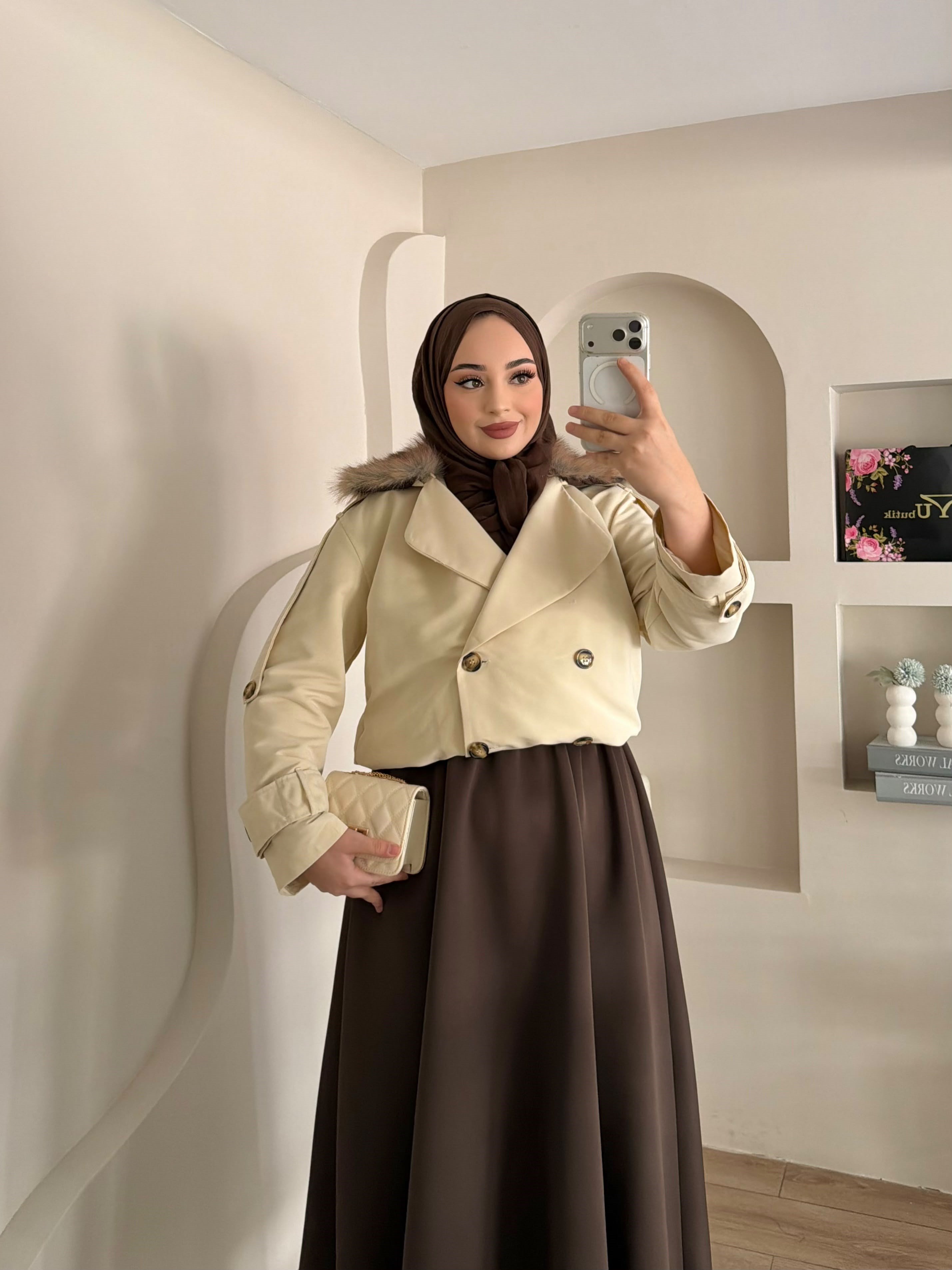 Cassa Kürk Detaylı Trençkot