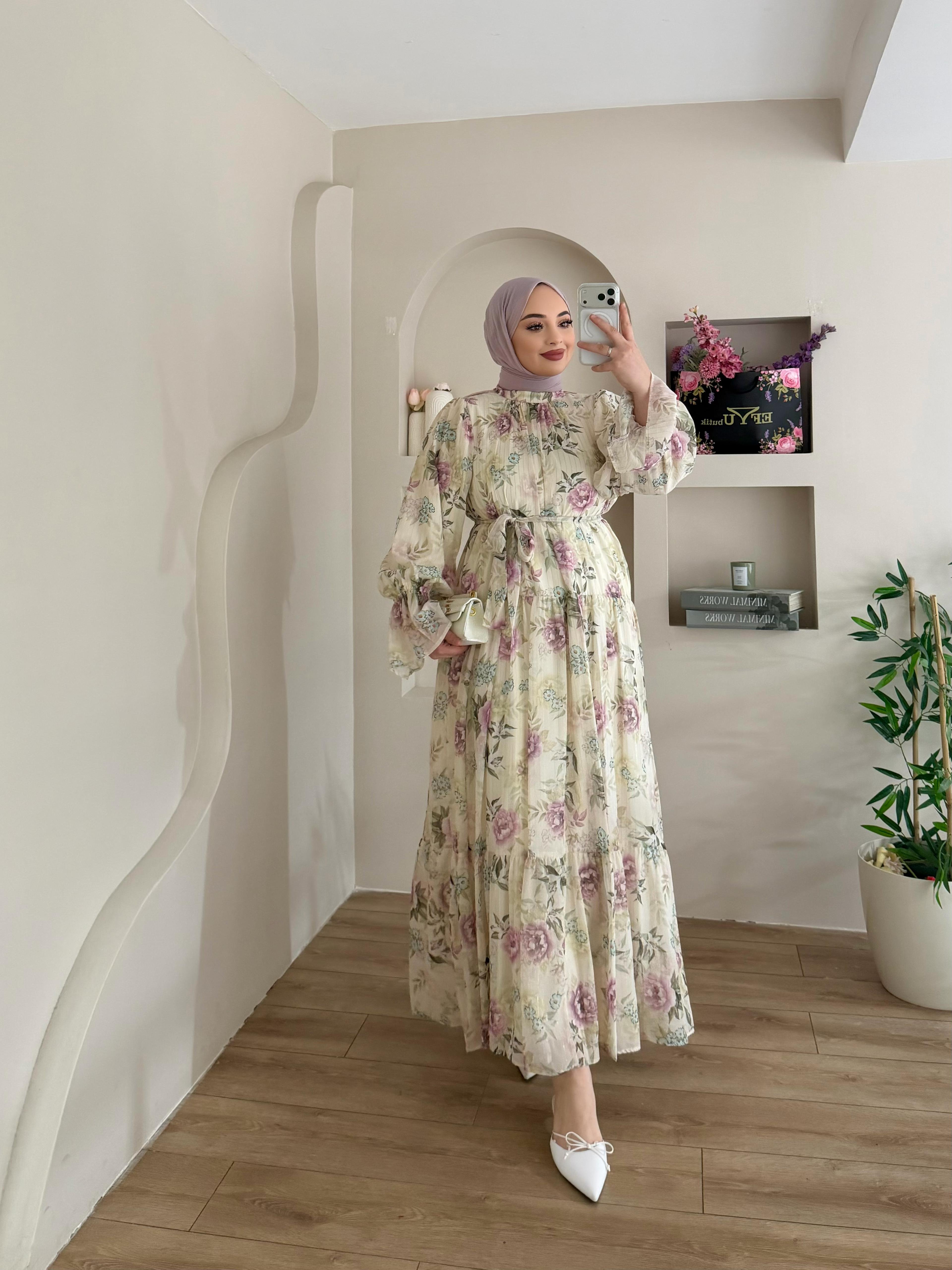 Christiana Çiçekli Elbise 