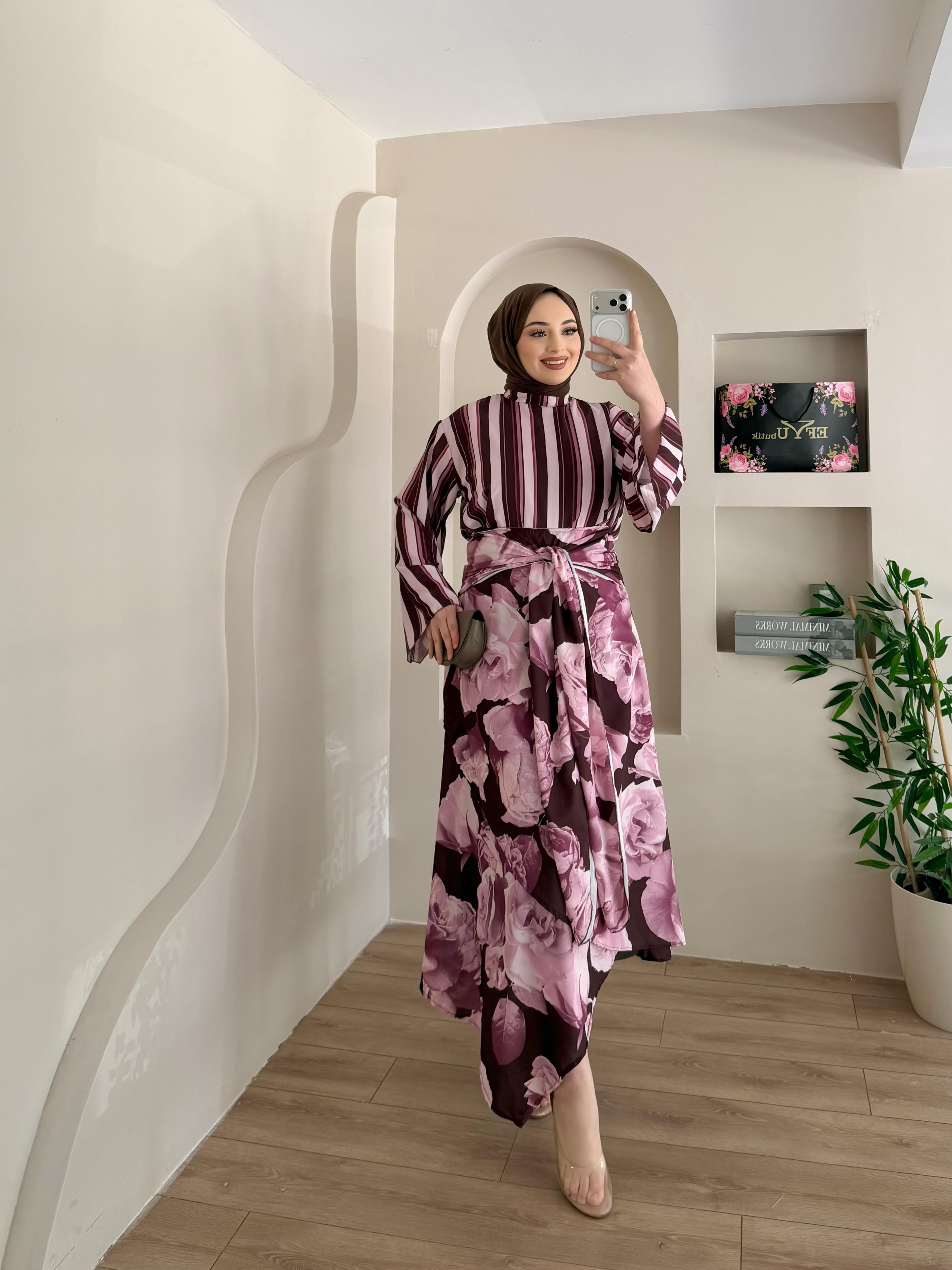 Clara Bağlama Detaylı Etekli Takım