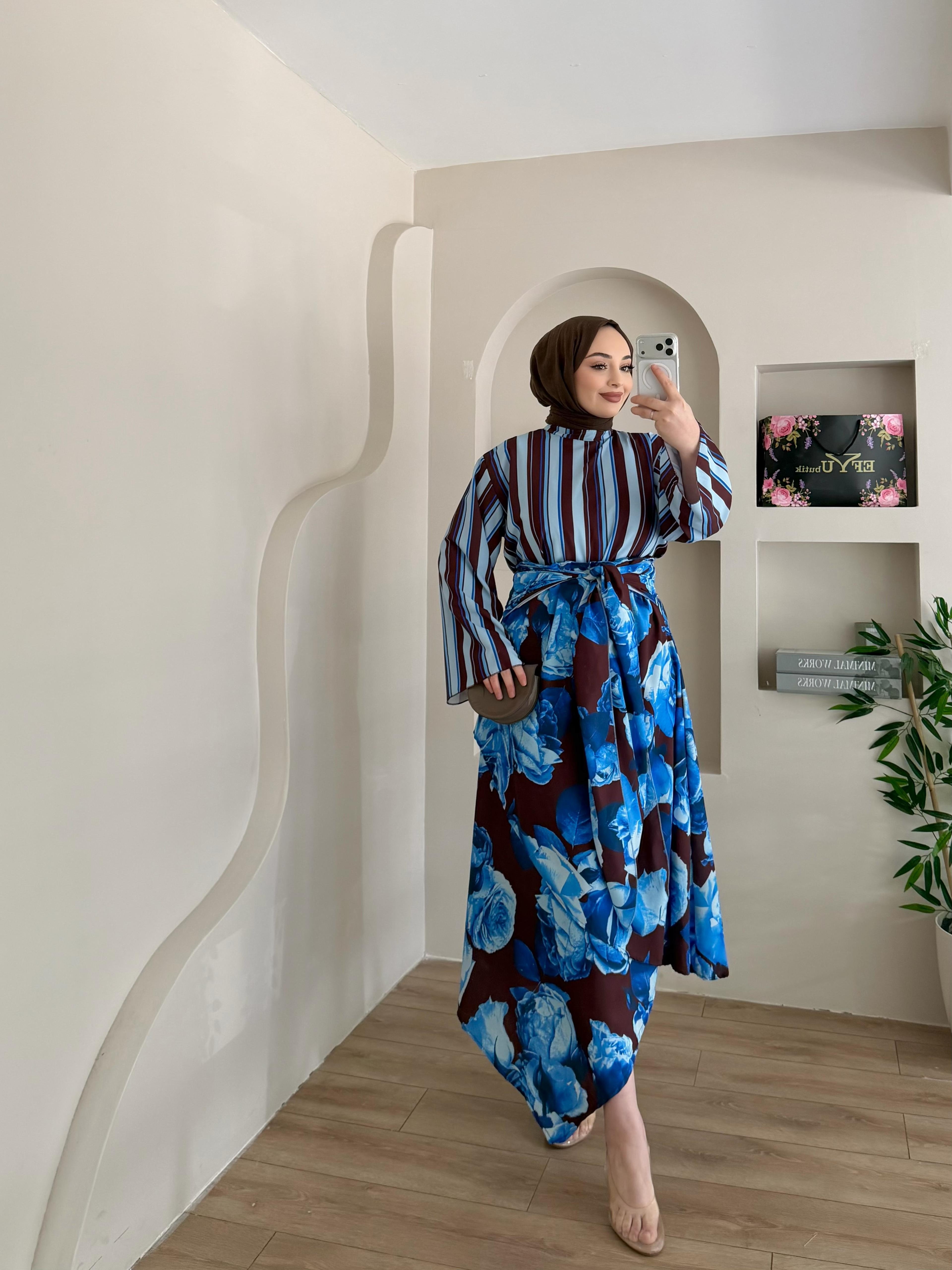 Clara Bağlama Detaylı Etekli Takım