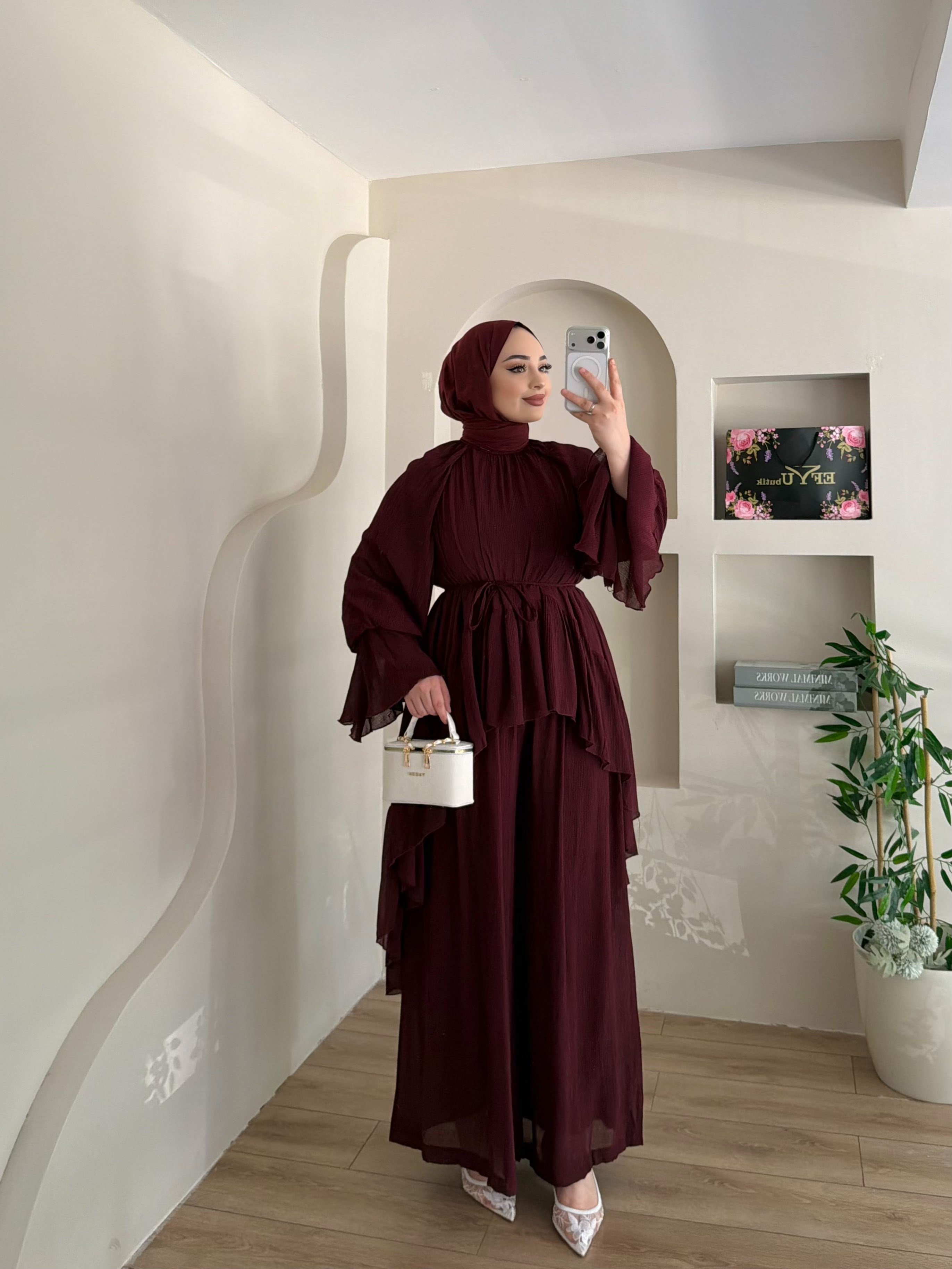 Fırfırlı Kol Detaylı Billie Takım