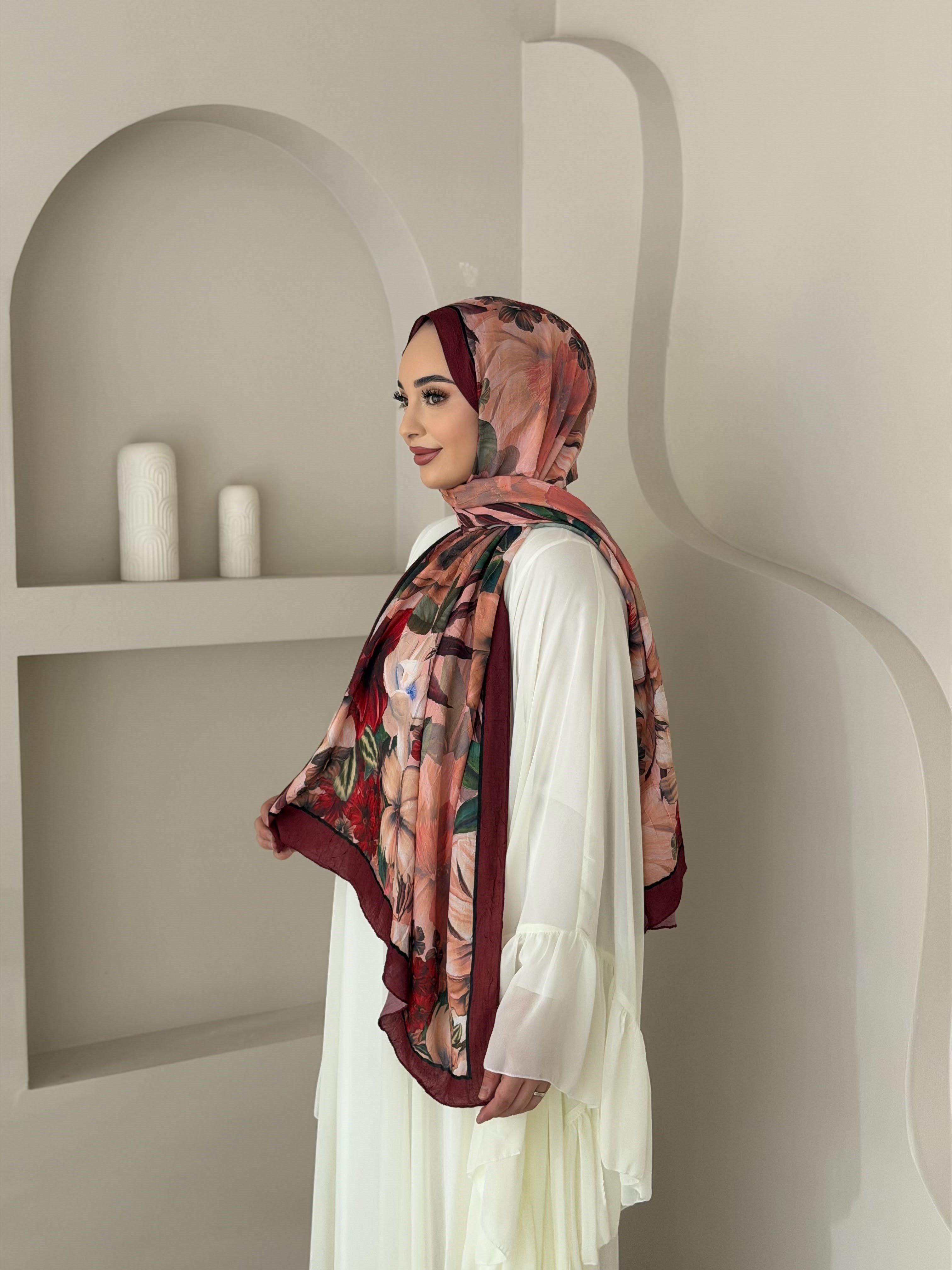 Floral Desenli Şal