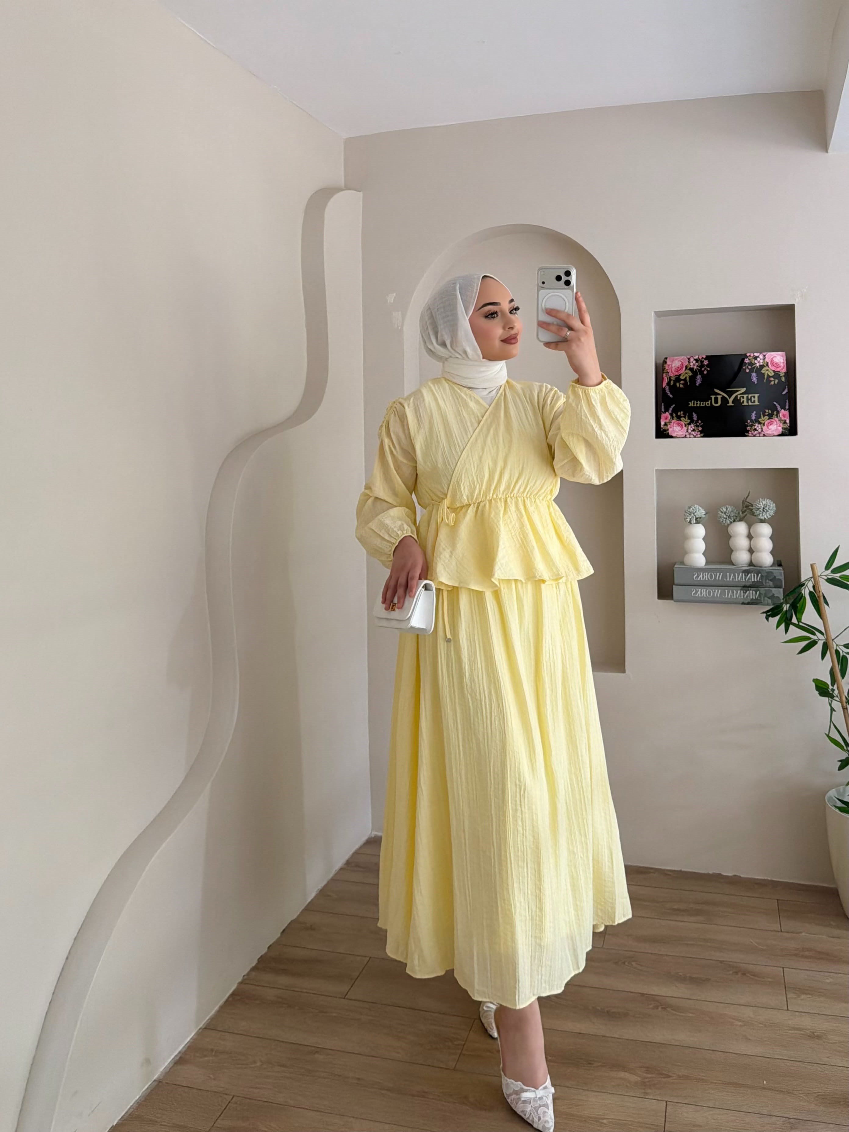Grace Büzgülü Etekli Takım