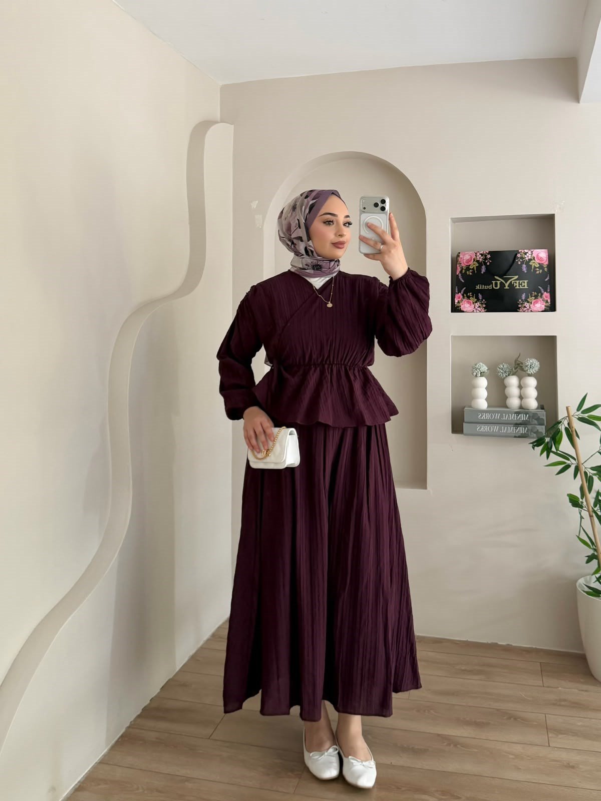 Grace Büzgülü Etekli Takım