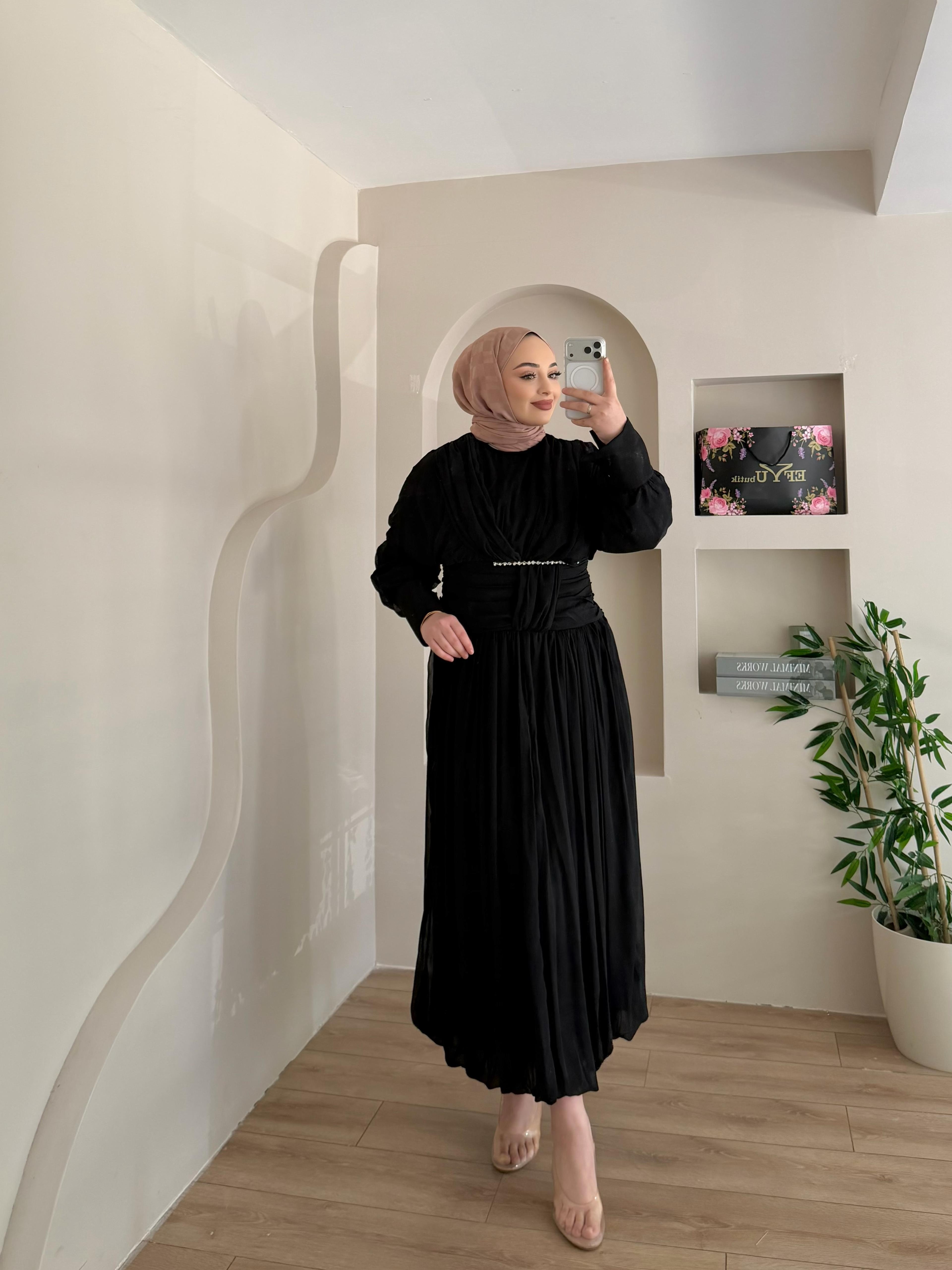 Hailey Taşlı Elbise 