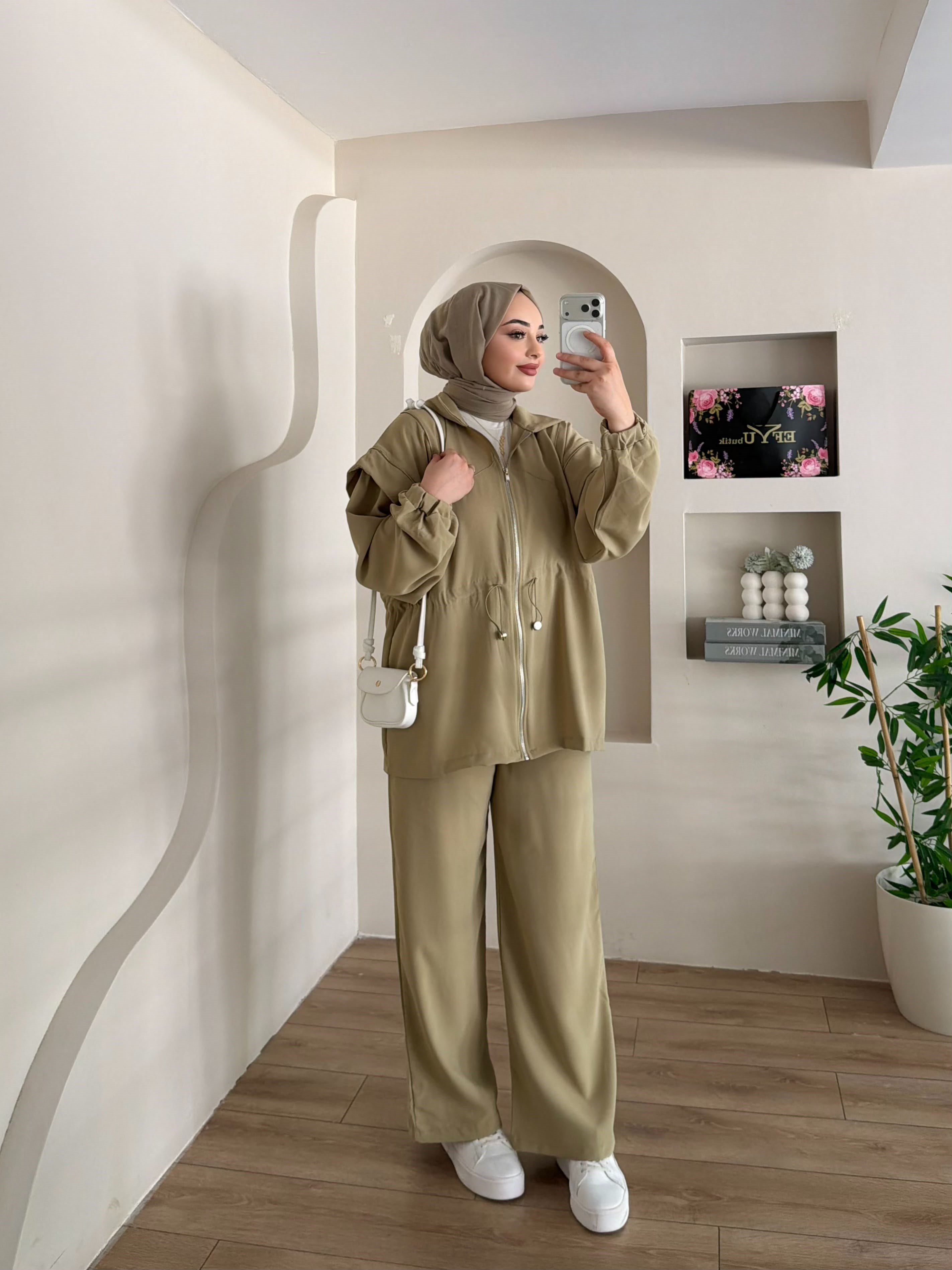 Hanna Fermuarlı İkili Takım