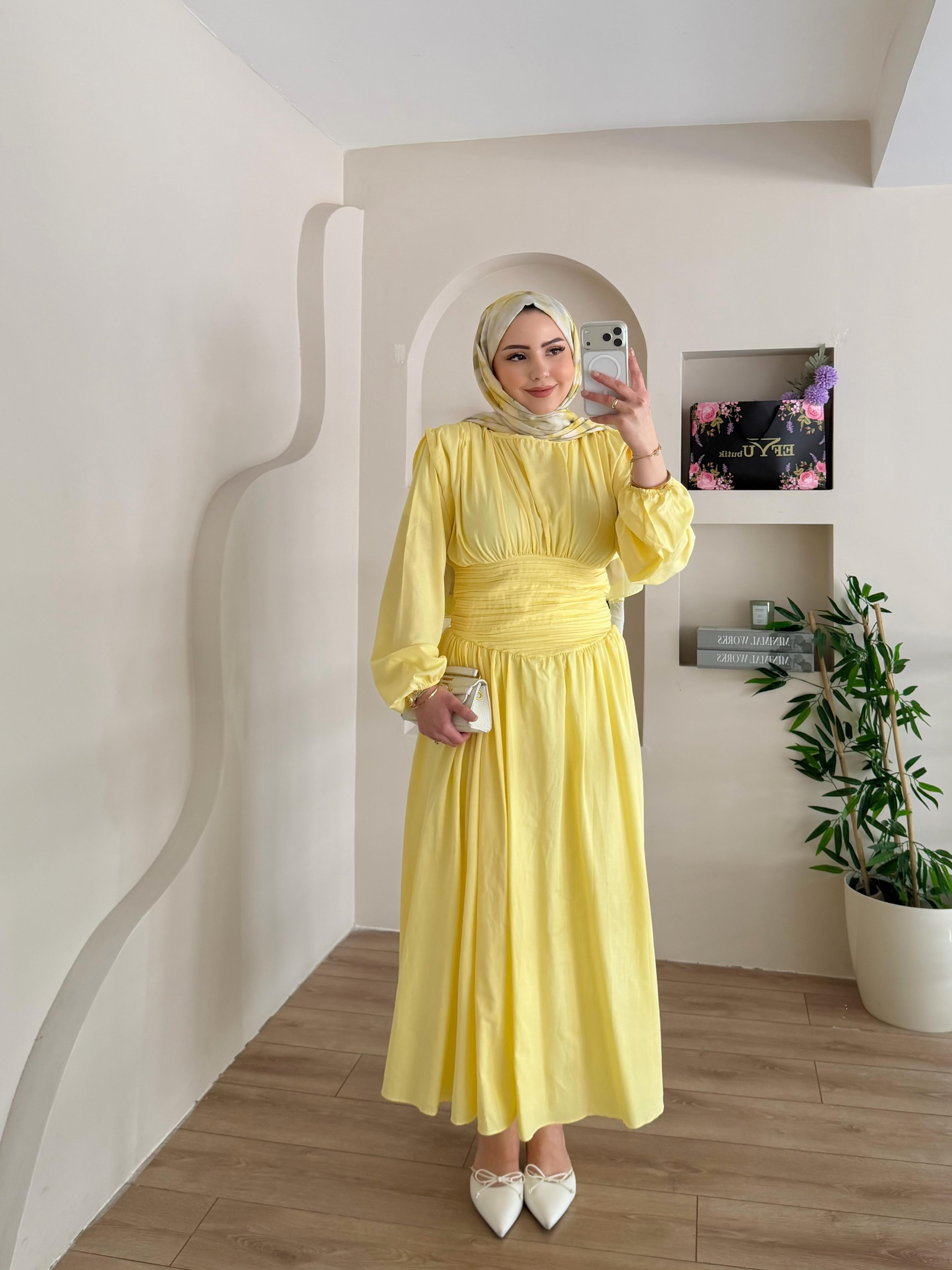 Harper Bel Detaylı Elbise 