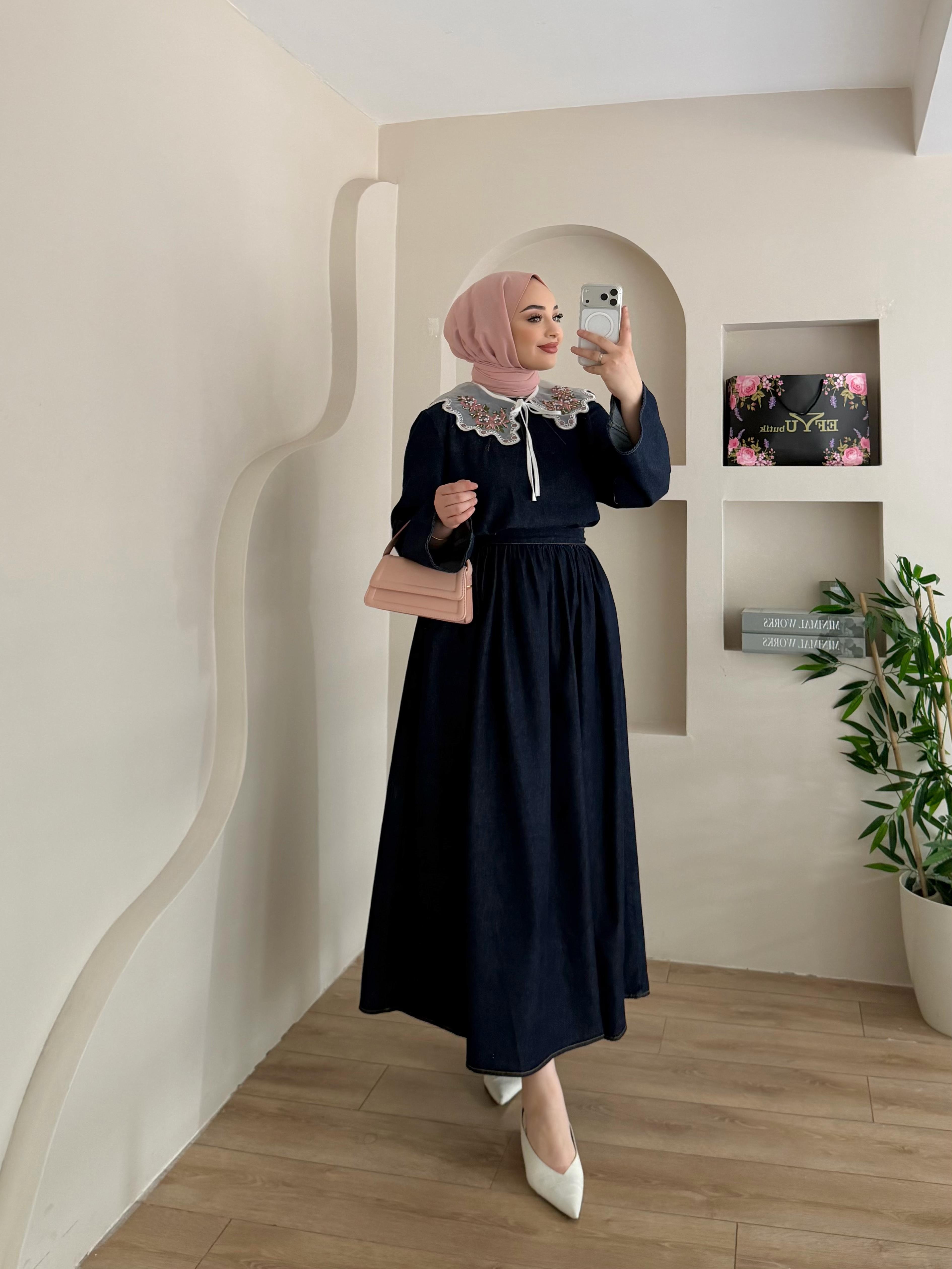 Lenya İşleme Detay Bebe Yakalı Takım