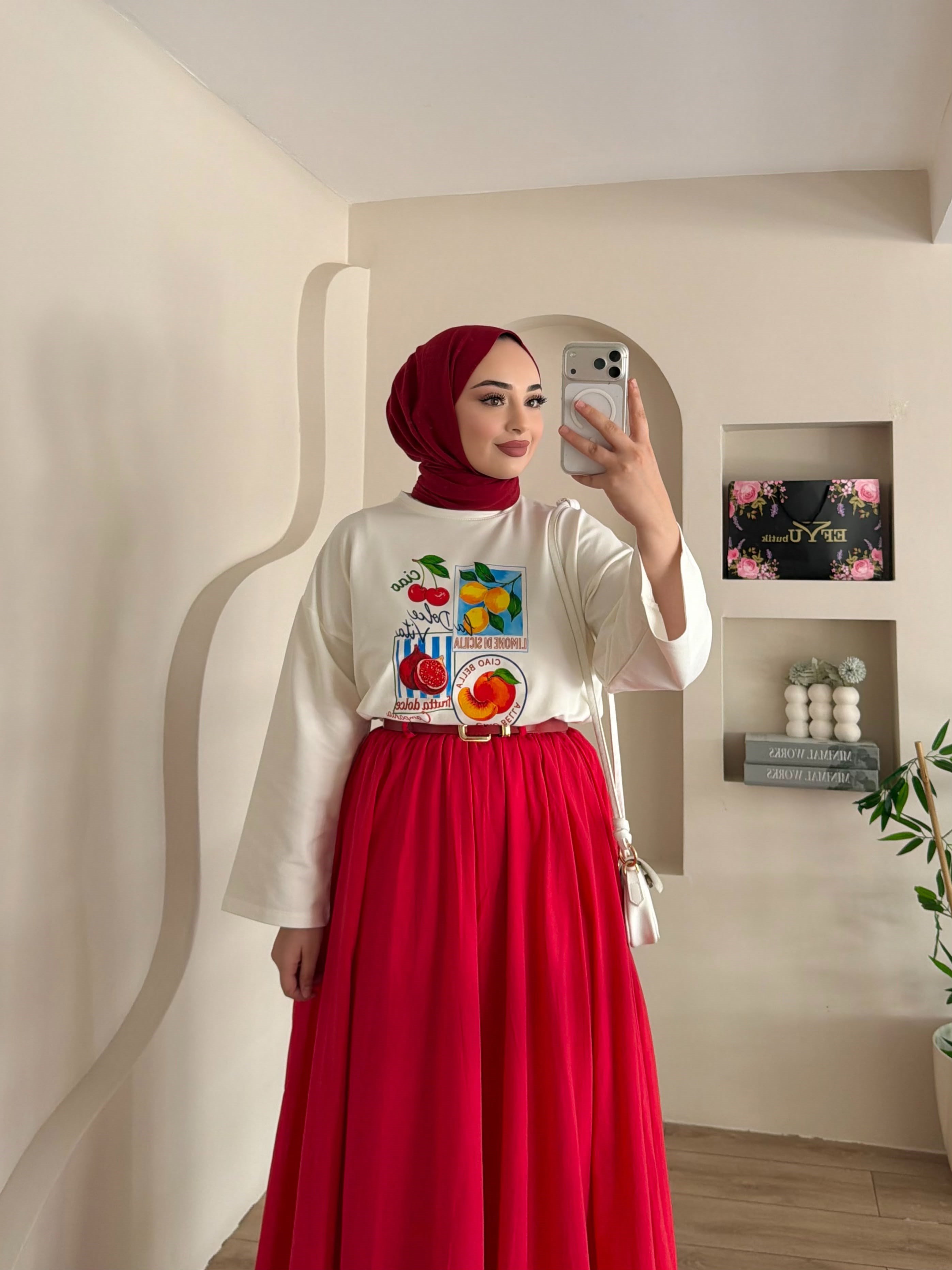 Limonedi Baskılı Oversize Bluz