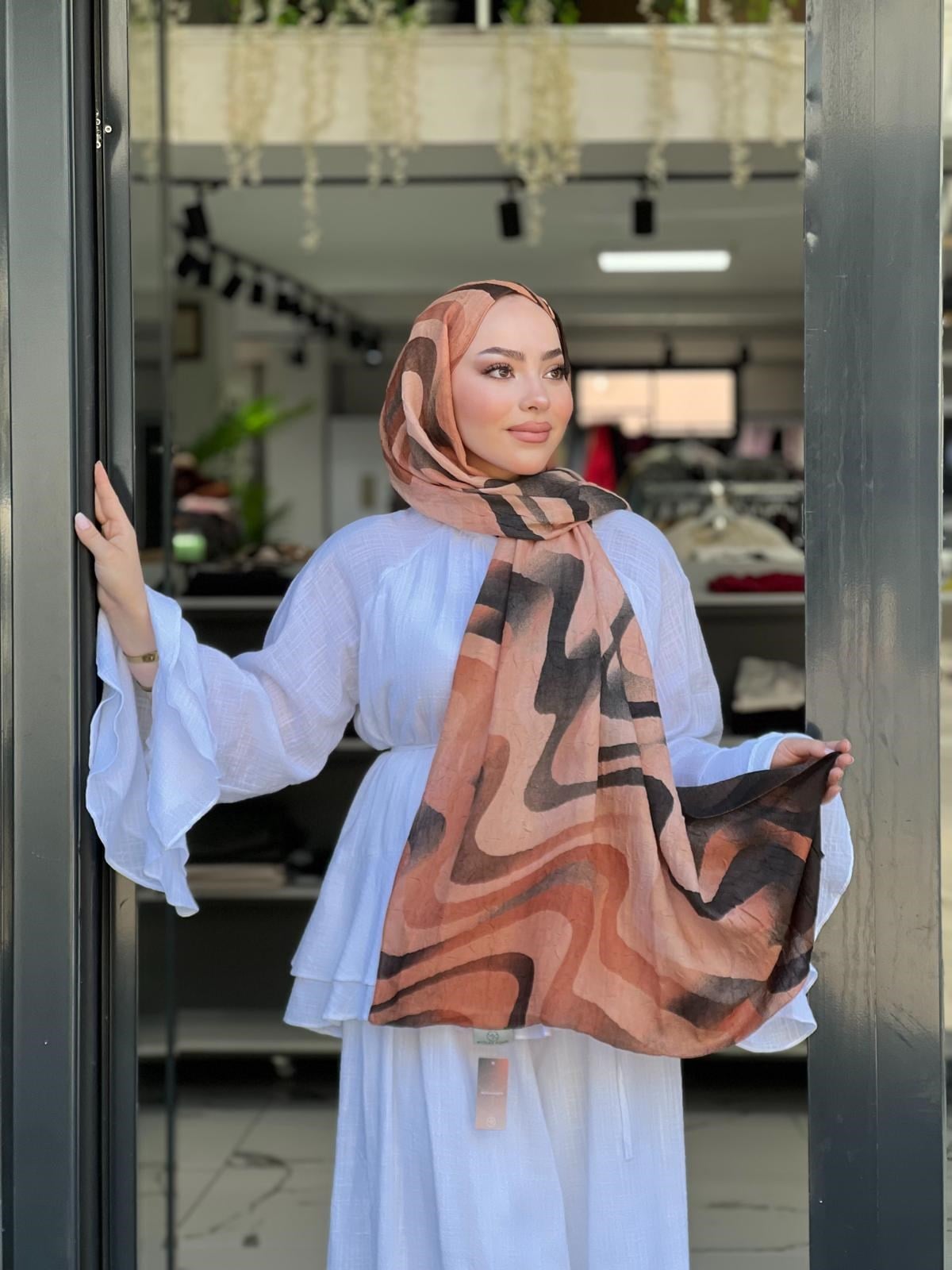 Mira Dalga Desenli Şal