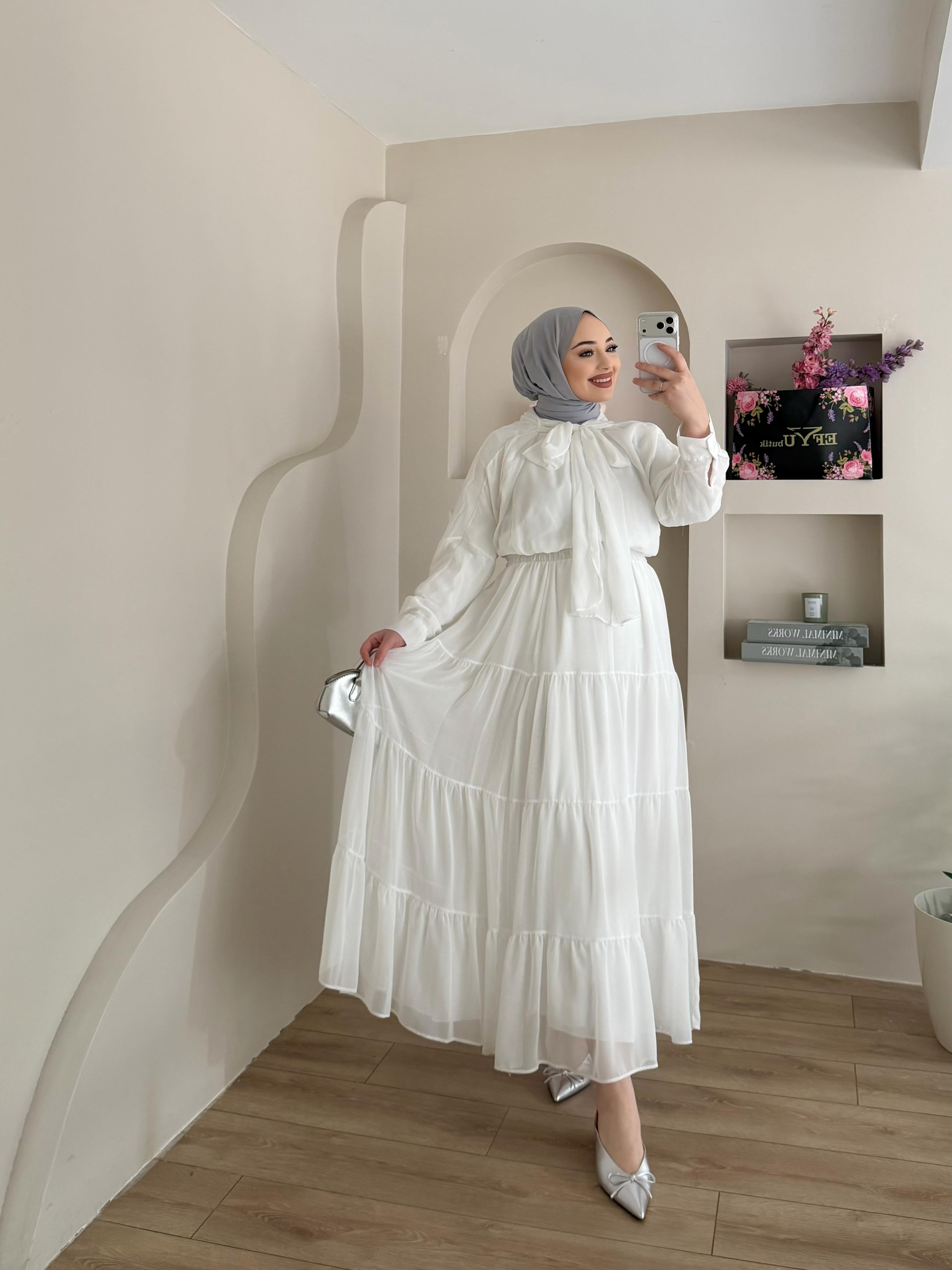 Nigella Yaka Bağlamalı Etekli Takım