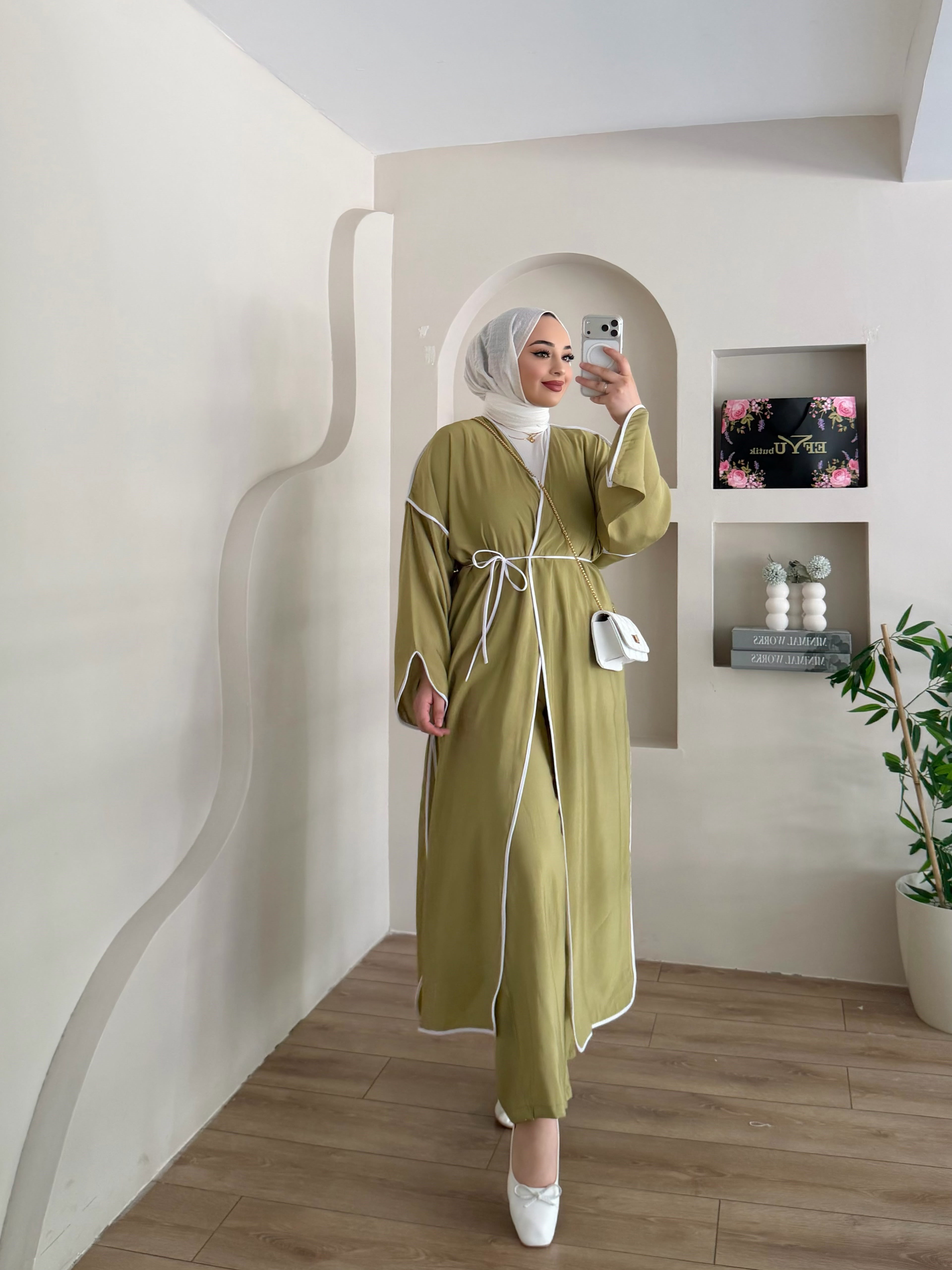 Nilda Biye Detaylı Kimona Takım