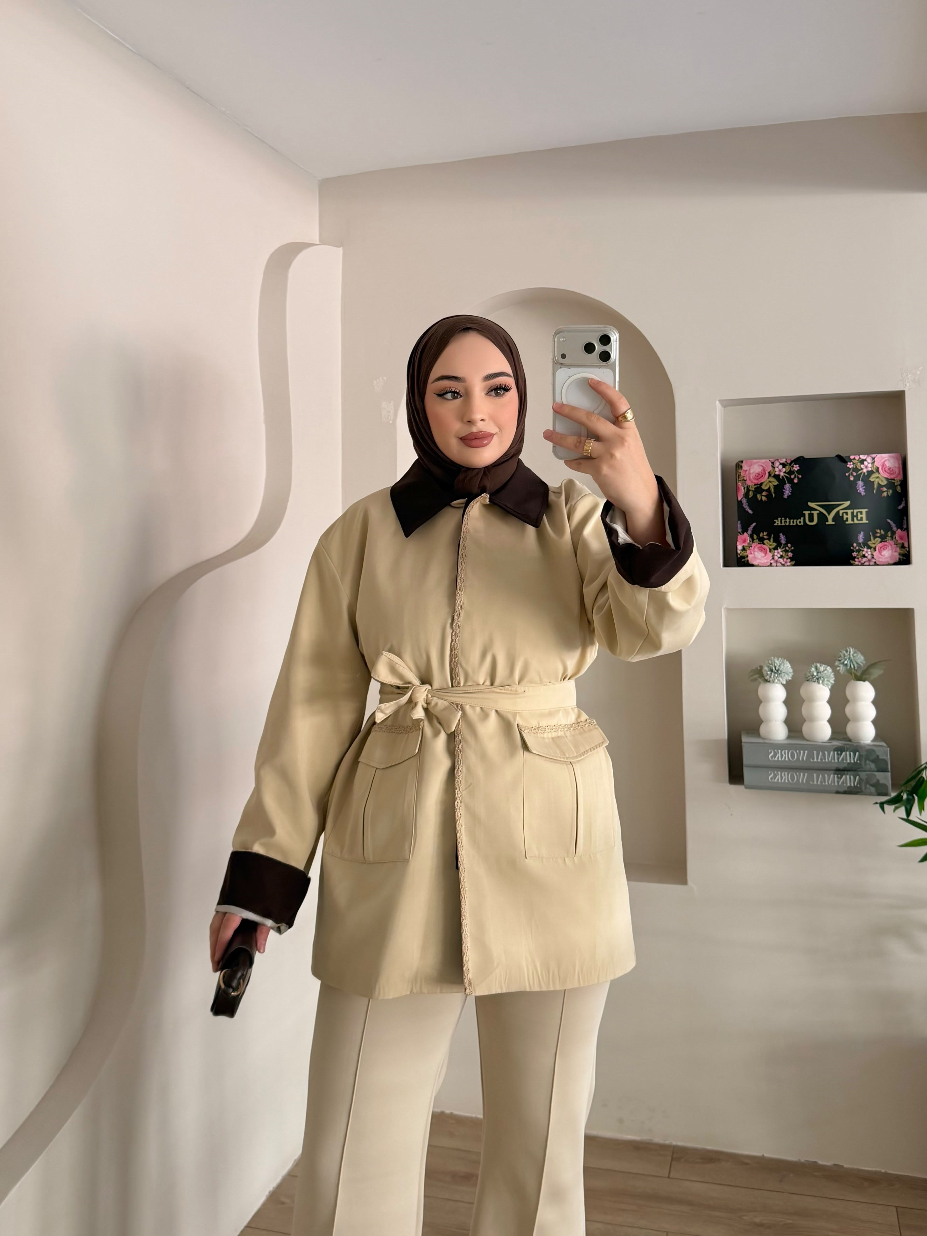 Slina Kemer Detay Trençkot