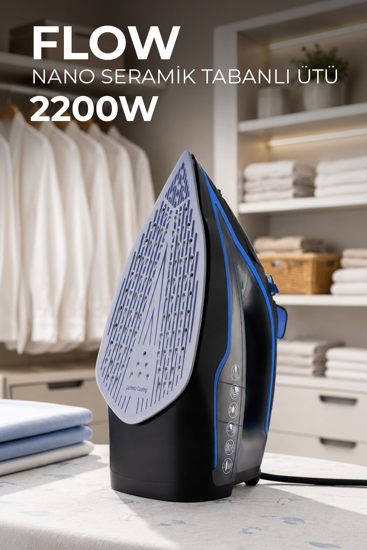 FLOW 2200 WATT 160 GR SERAMİK BUHARLI ÜTÜ