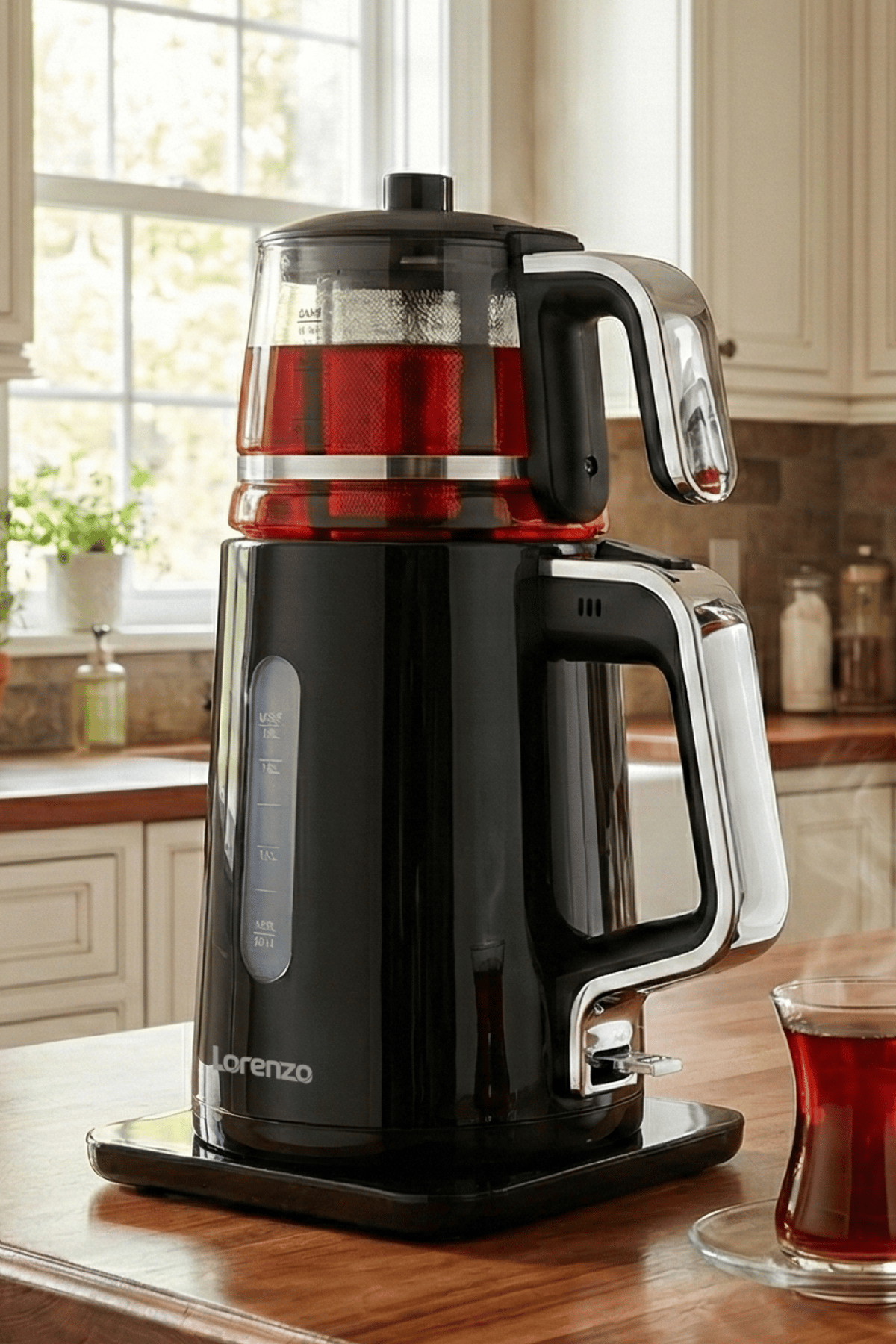 QUICKTEA PLASTİK ÇAY MAK SİYAH KROM
