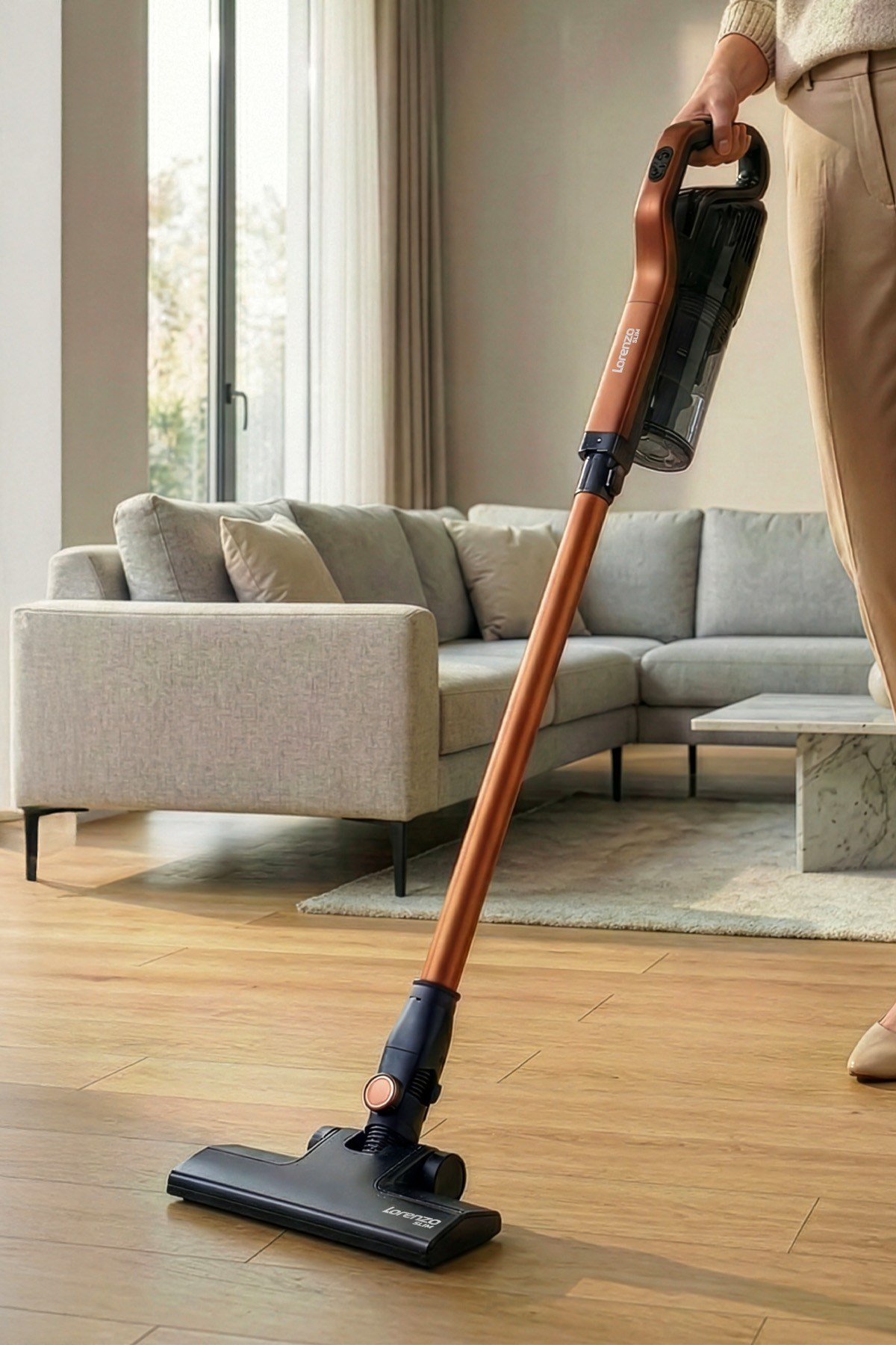 SLİM 3 in 1 DİKEY KABLOLU VAKUM SÜPÜRGESİ COFFEE BROWN
