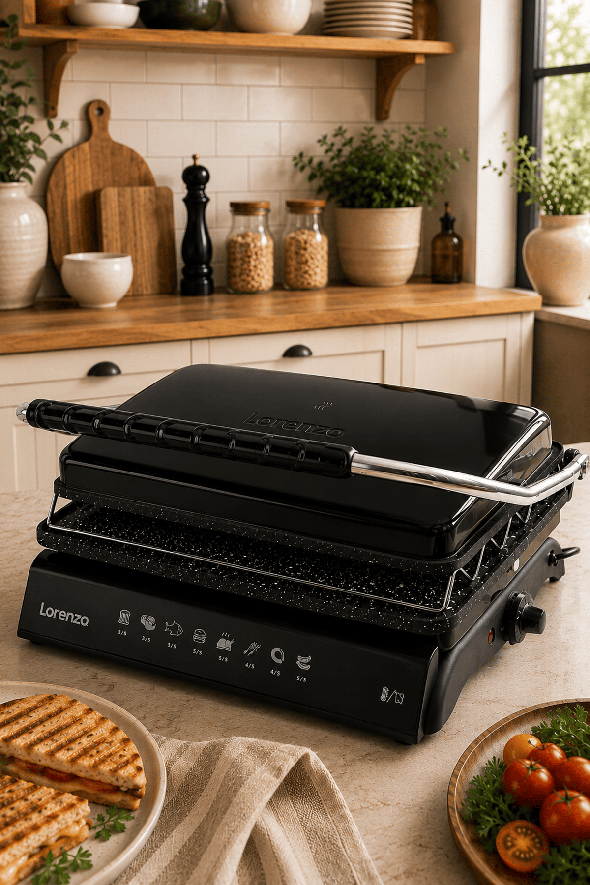 TOASTY PLUS TEFLON 6 DİLİM DÖKÜM TOST MAKİNESİ SİYAH