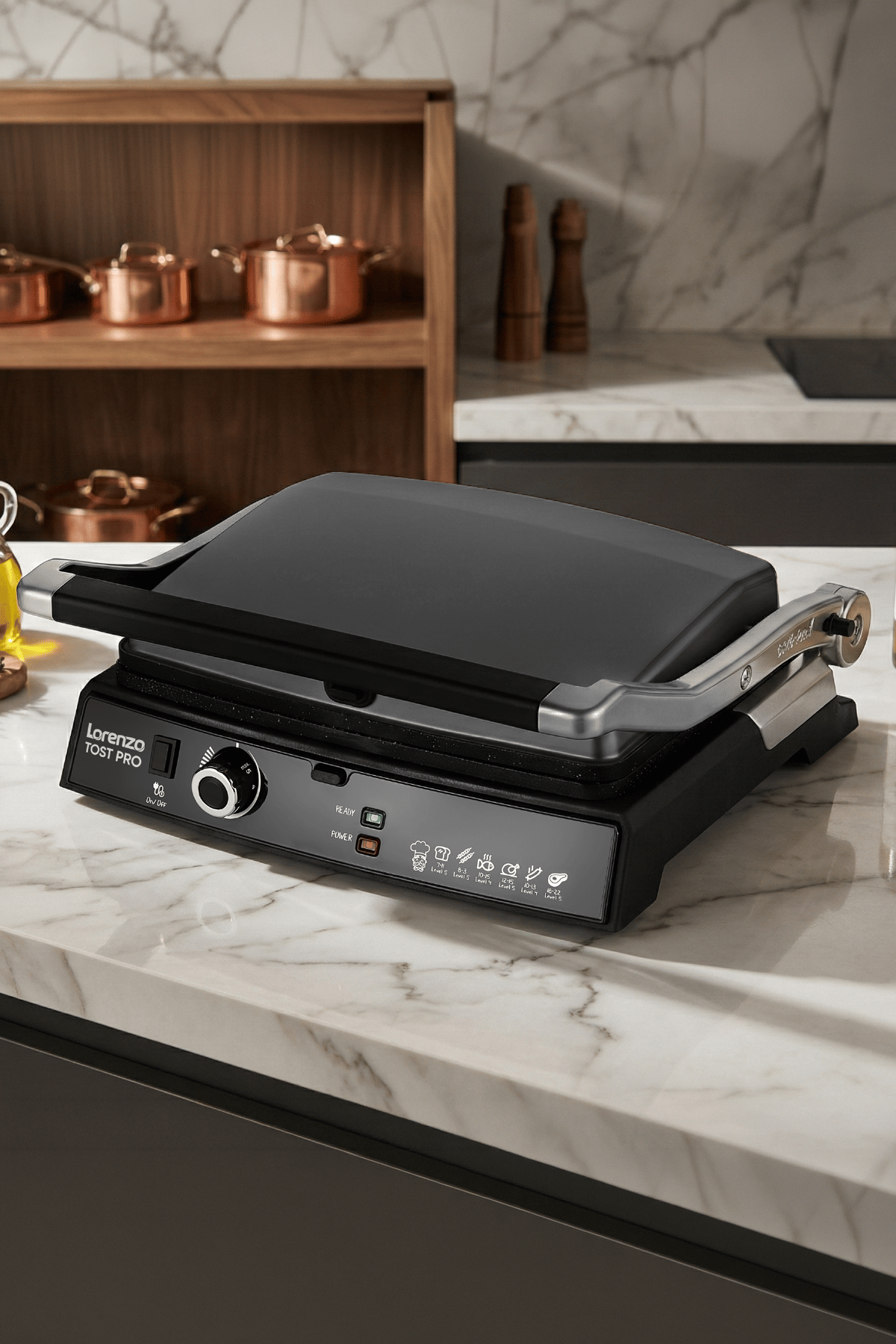 TOST PRO 2000 W 6 DİLİM TOST MAKİNESİ SİYAH