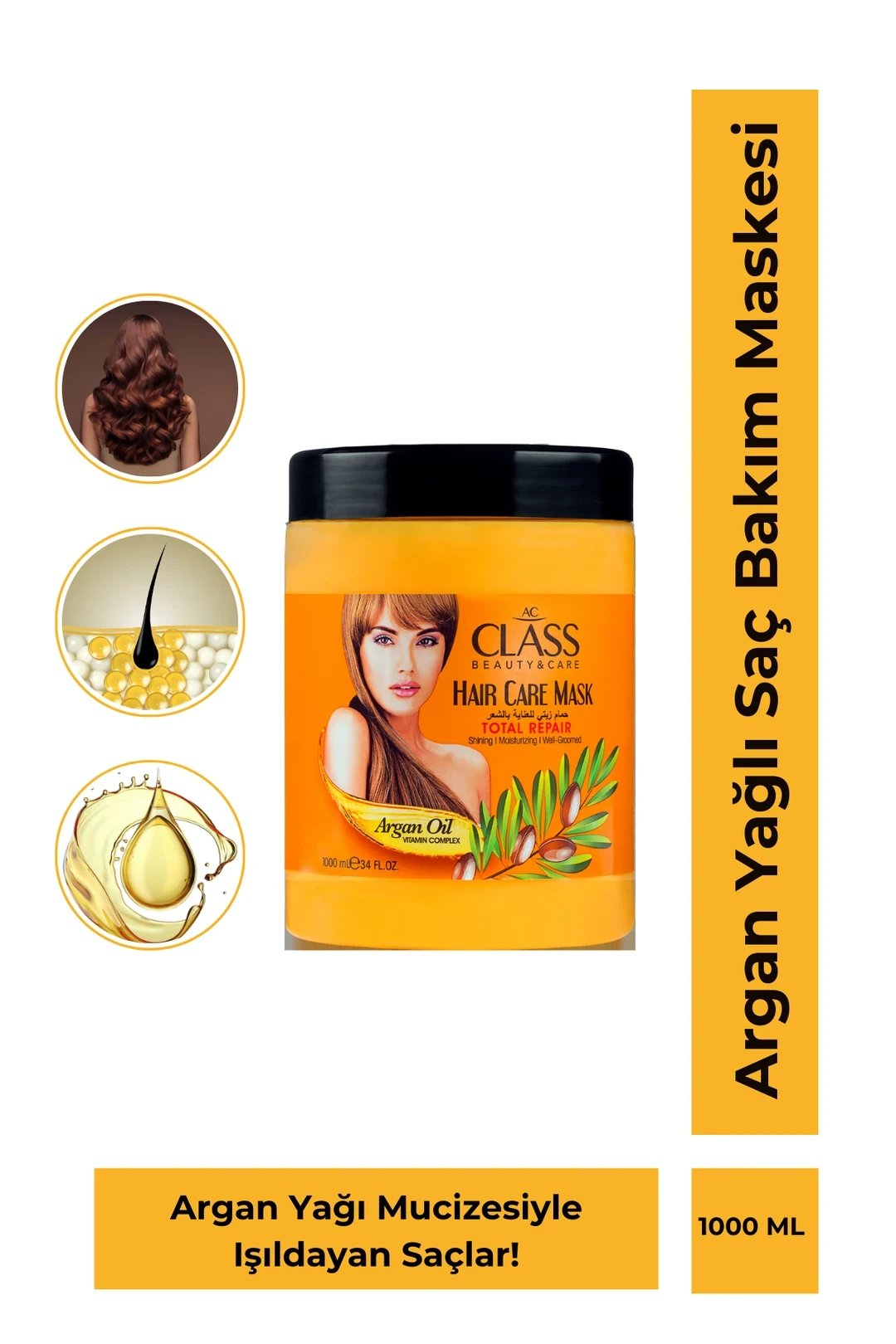 AC CLASS 1000ML ARGAN SAÇ MASKESİ 