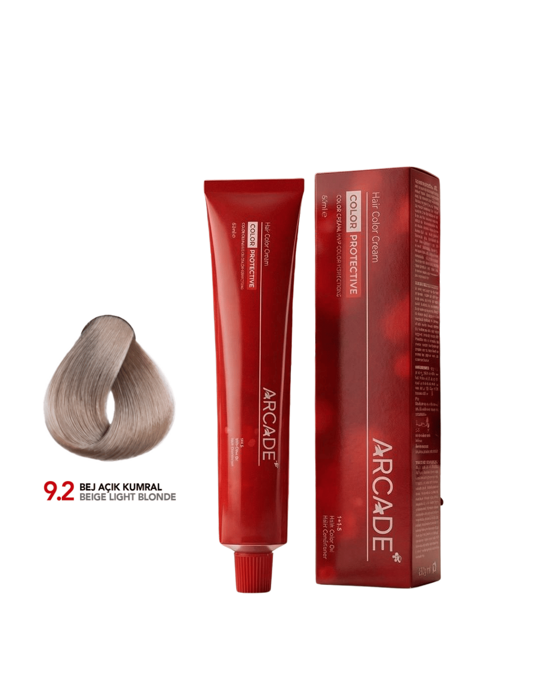 ARCADE BEJ AÇIK KUMRAL 9.2 KREM TÜP SAÇ BOYASI 60ML.