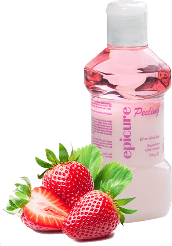 EPİCURE ÇİLEK AROMALI PEELİNG PEMBE 360 GR.
