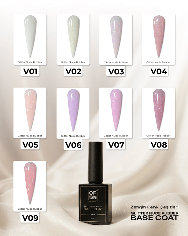 GLITTER NUDE RUBBER BASE COAT