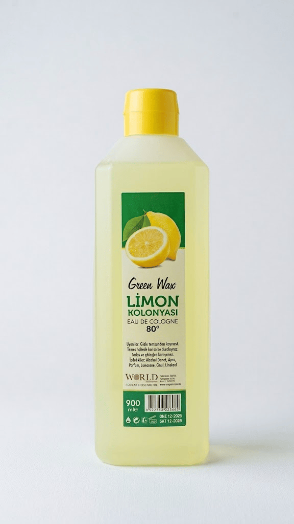 GREEN WAX LİMON KOLONYASI 80 DERECE 900ML.