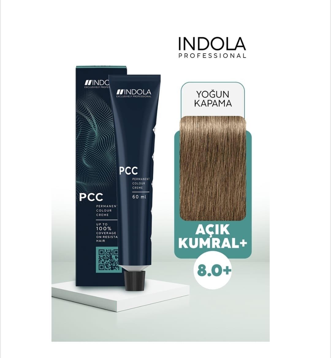 INDOLA SAÇ BOYASI AÇIK KUMRAL+ IND PCC 8.0+ 60ML.
