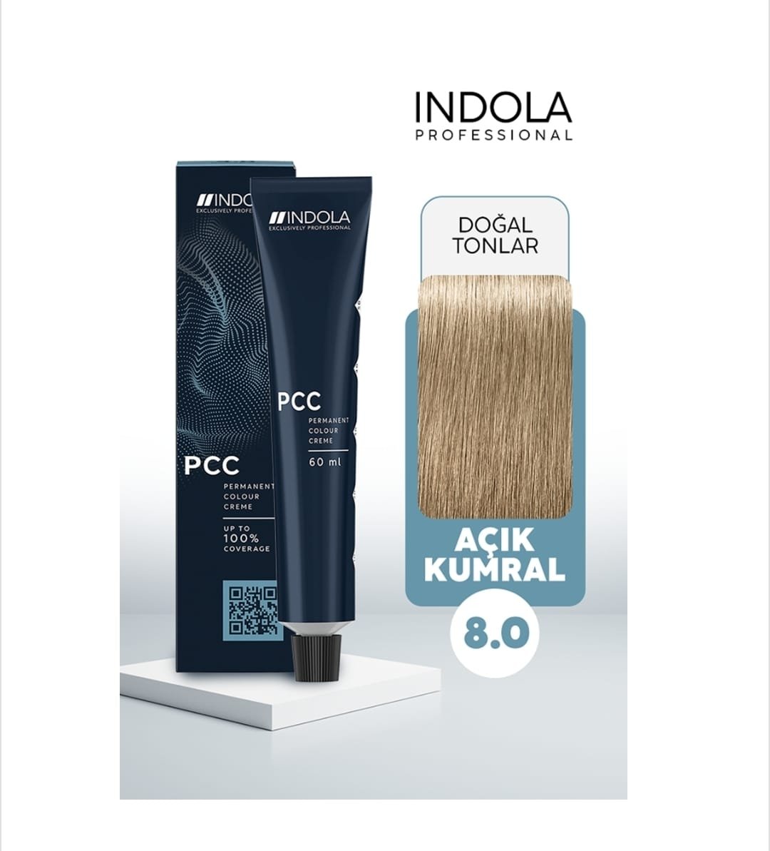 INDOLA SAÇ BOYASI AÇIK KUMRAL IND PCC 8.0 60ML.