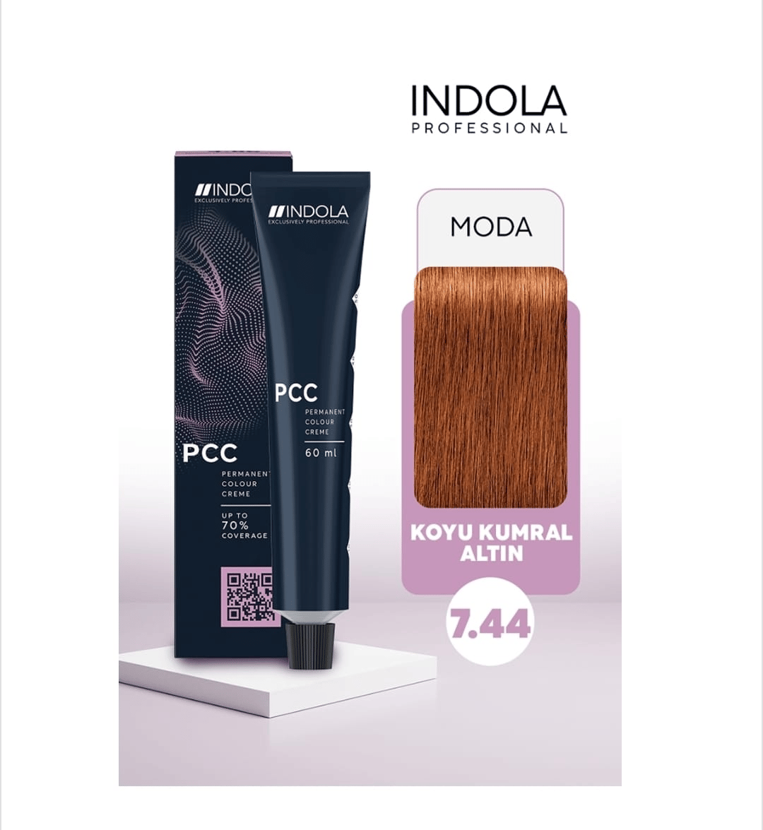 INDOLA SAÇ BOYASI KOYU KUMRAL ALTIN IND PCC 7.44 60ML.