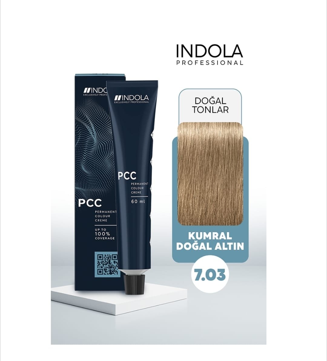INDOLA SAÇ BOYASI KUMRAL DOĞAL ALTIN IND PCC 7.03 60ML.