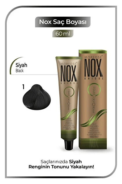 NOX HERBAL SAÇ BOYASI 1-SİYAH 60ML.