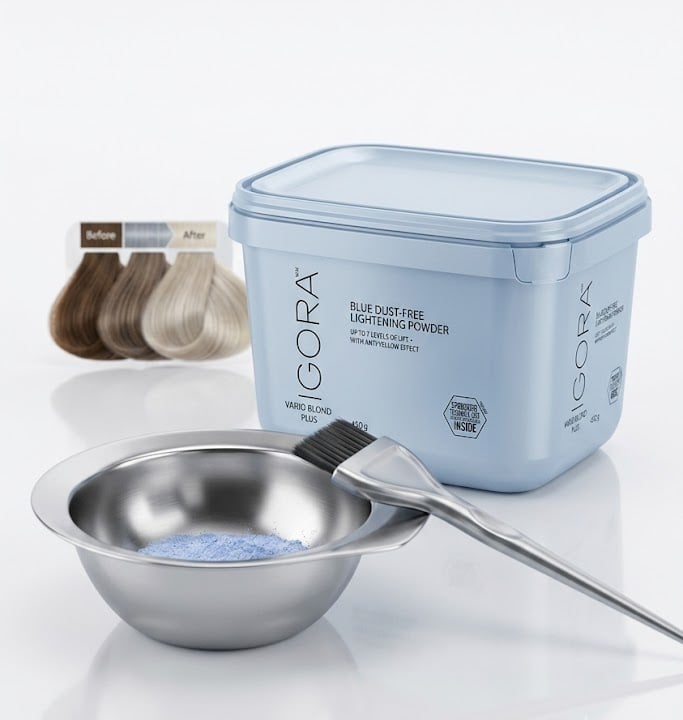 SCHWARZKOPF PROFESSIONAL IGORA VARIO BLOND PLUS TOZ AÇICI 450GR. MAVİ